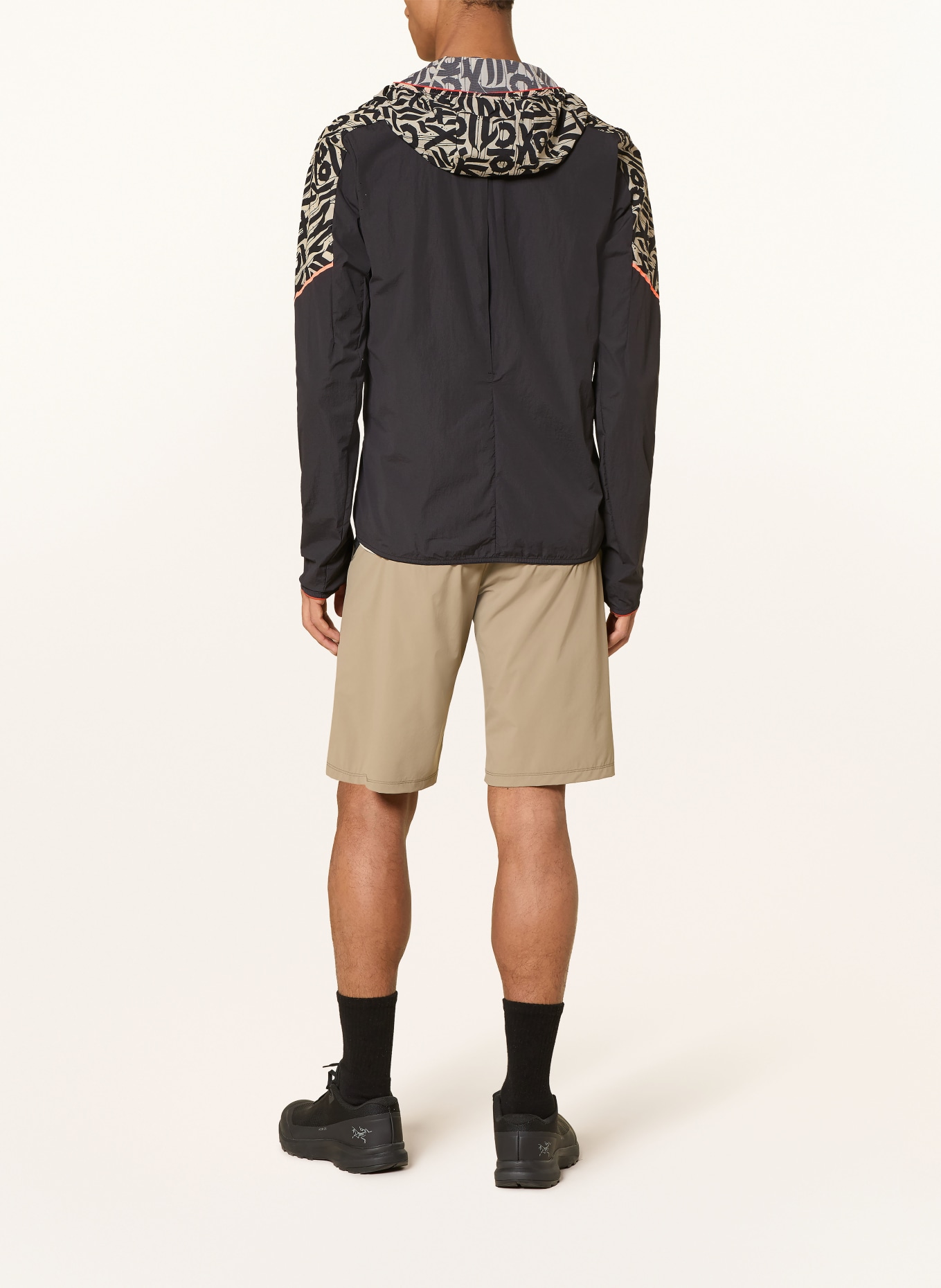 DYNAFIT TRAIL WIND outdoor jacket: BLACK / BEIGE