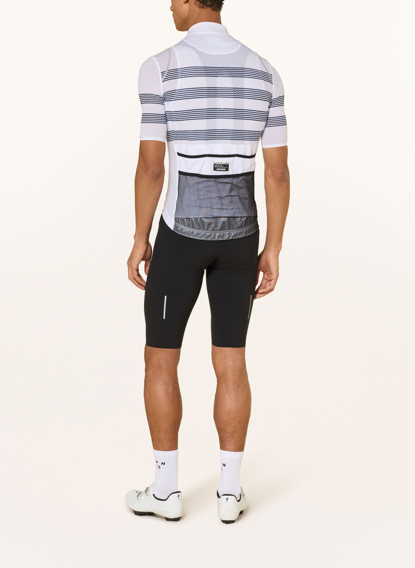 CAFÉ DU CYCLISTE Fietsjersey MONA: WIT / BLAUW