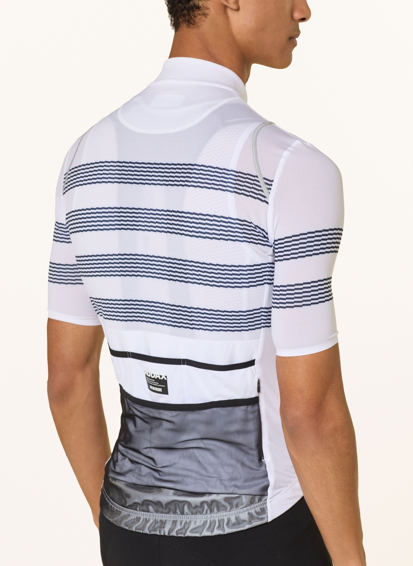 CAFÉ DU CYCLISTE Fietsjersey MONA: WIT / BLAUW