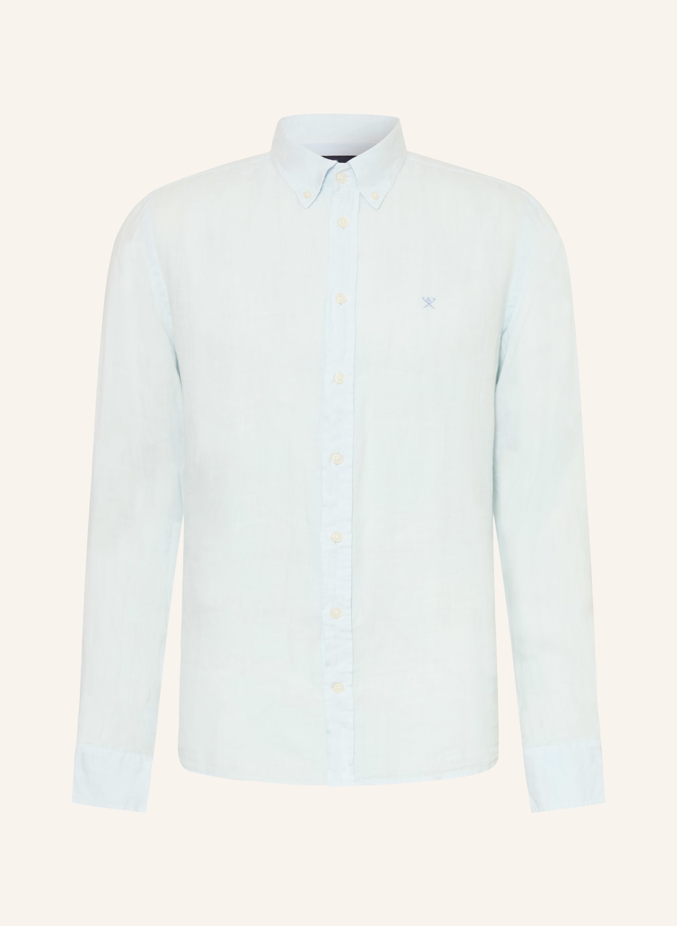 HACKETT LONDON Leinenhemd Tailored Fit: HELLBLAU