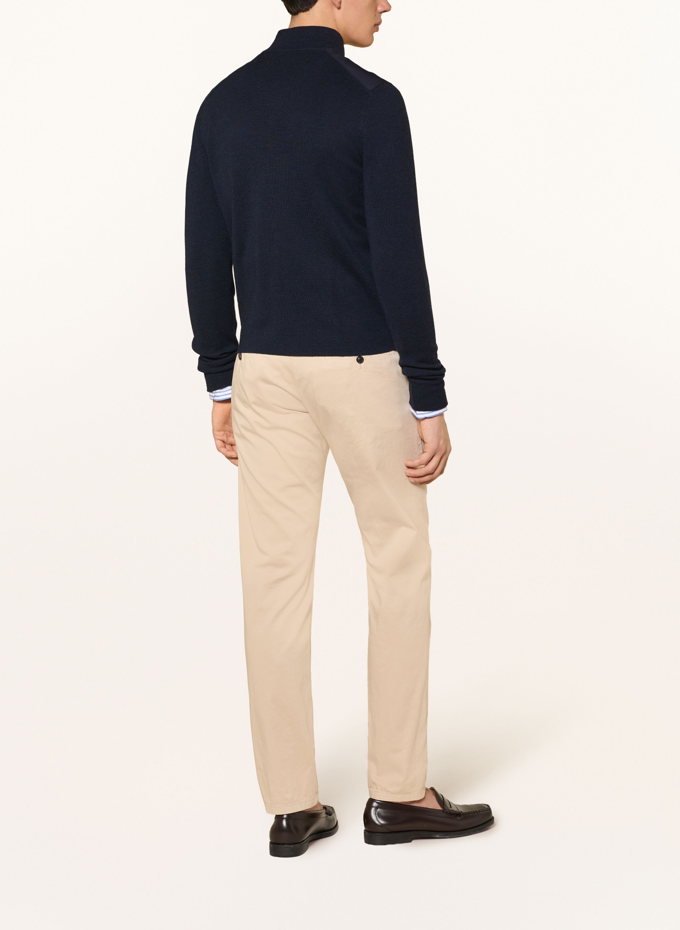 HACKETT LONDON Cardigan in a mix of materials: DARK BLUE