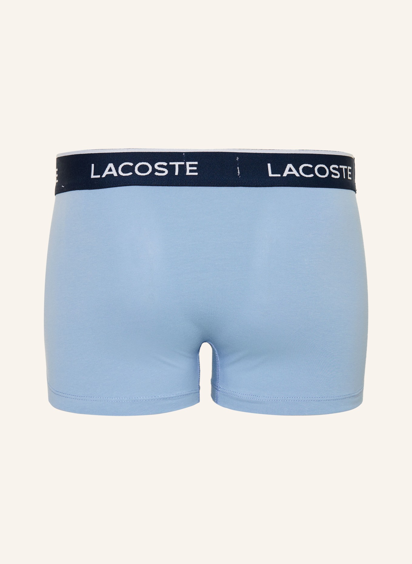 LACOSTE Lot de 3 boxers: BLEU CLAIR / ROSE CLAIR / BLEU FONCÉ