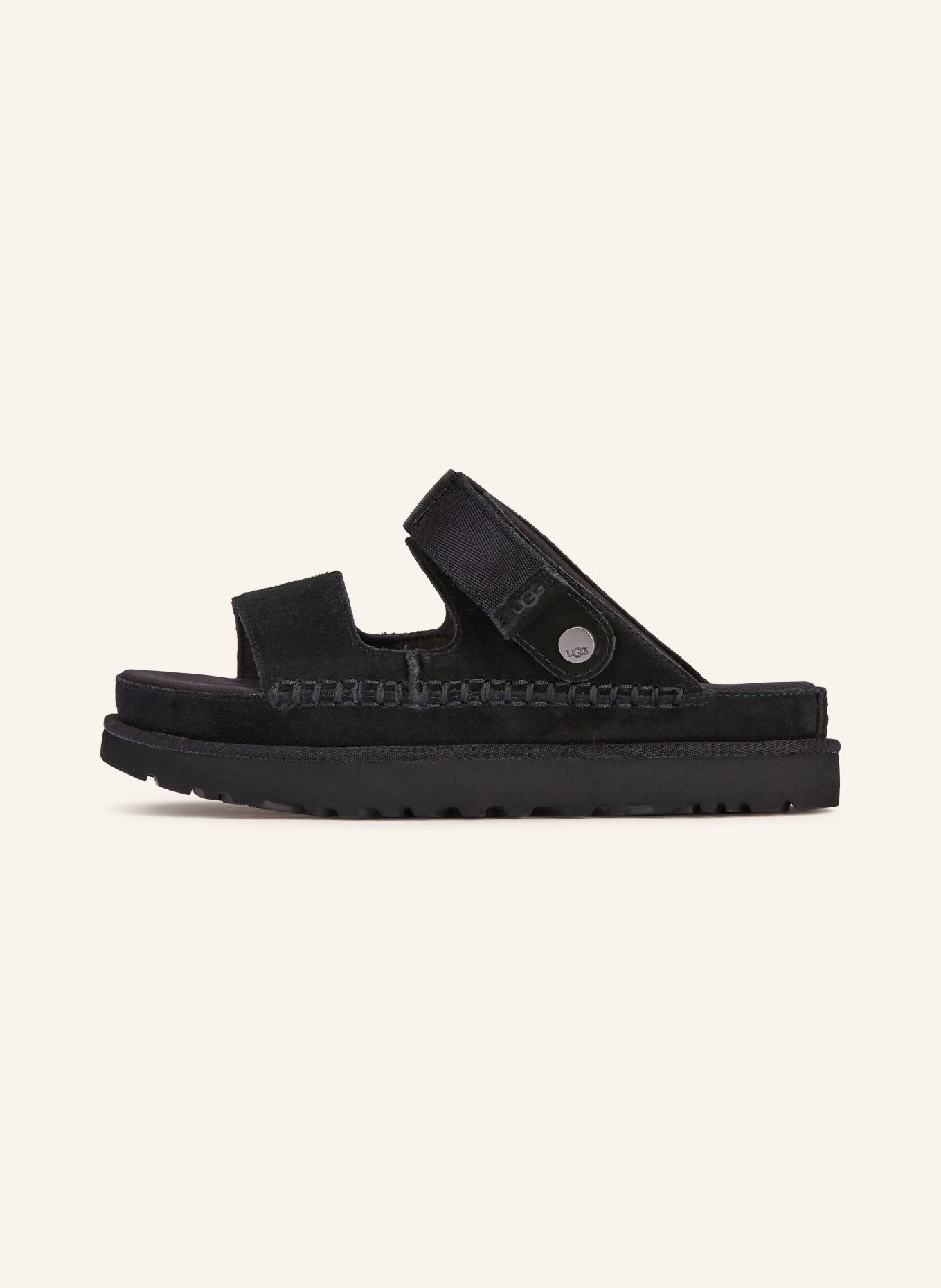 UGG GOLDENSTAR GLIDE slides: BLACK