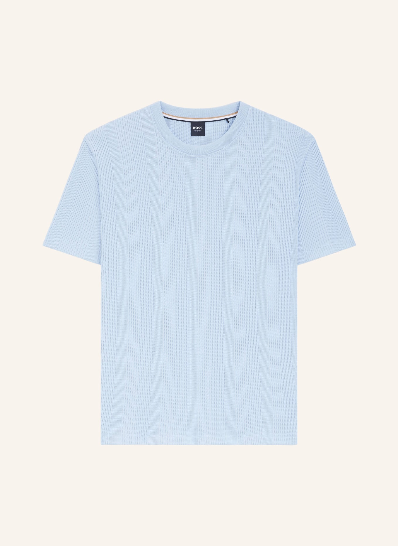 BOSS Schlafshirt STRUCTURE: HELLBLAU