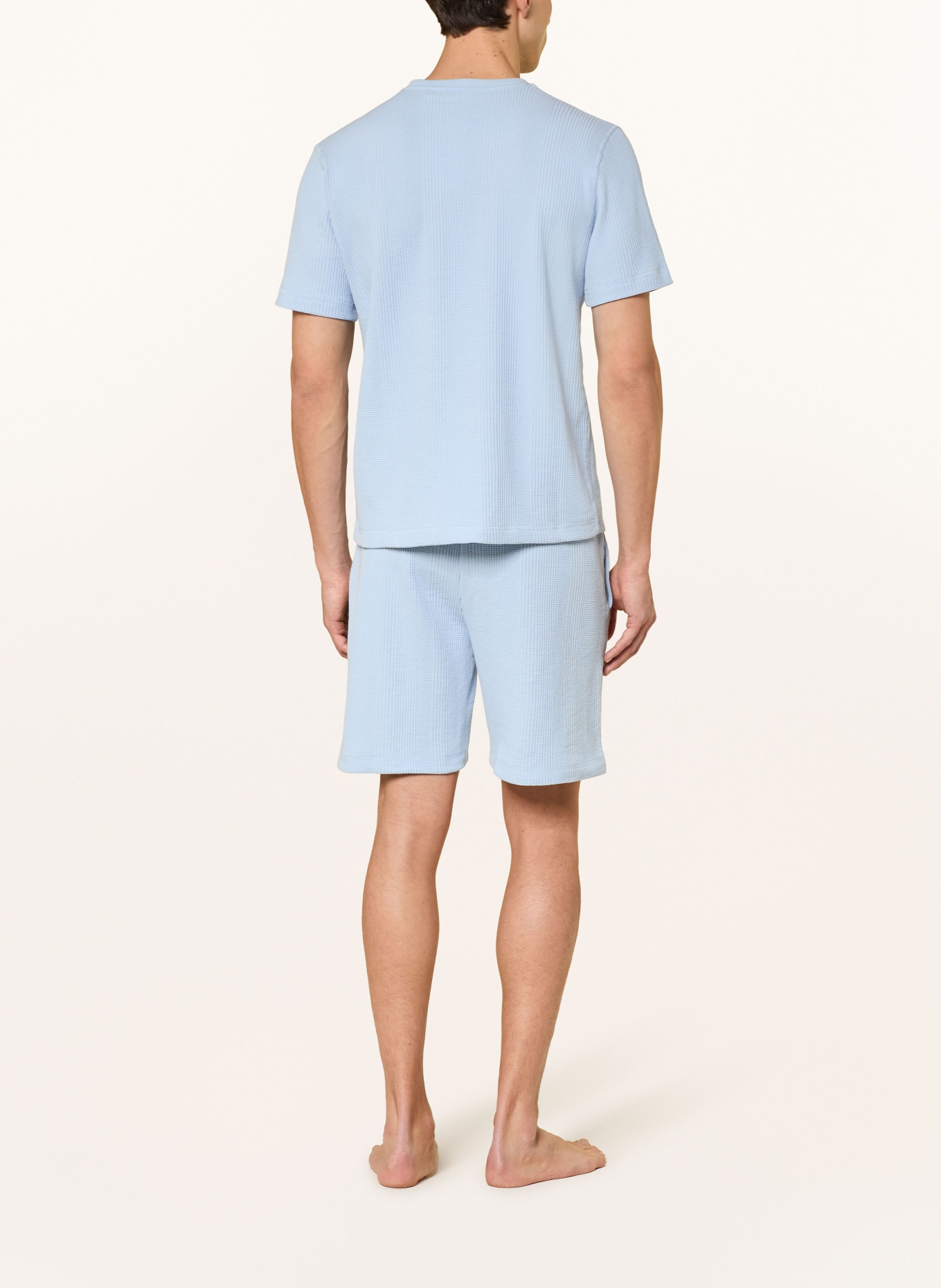 BOSS Schlafshirt STRUCTURE: HELLBLAU