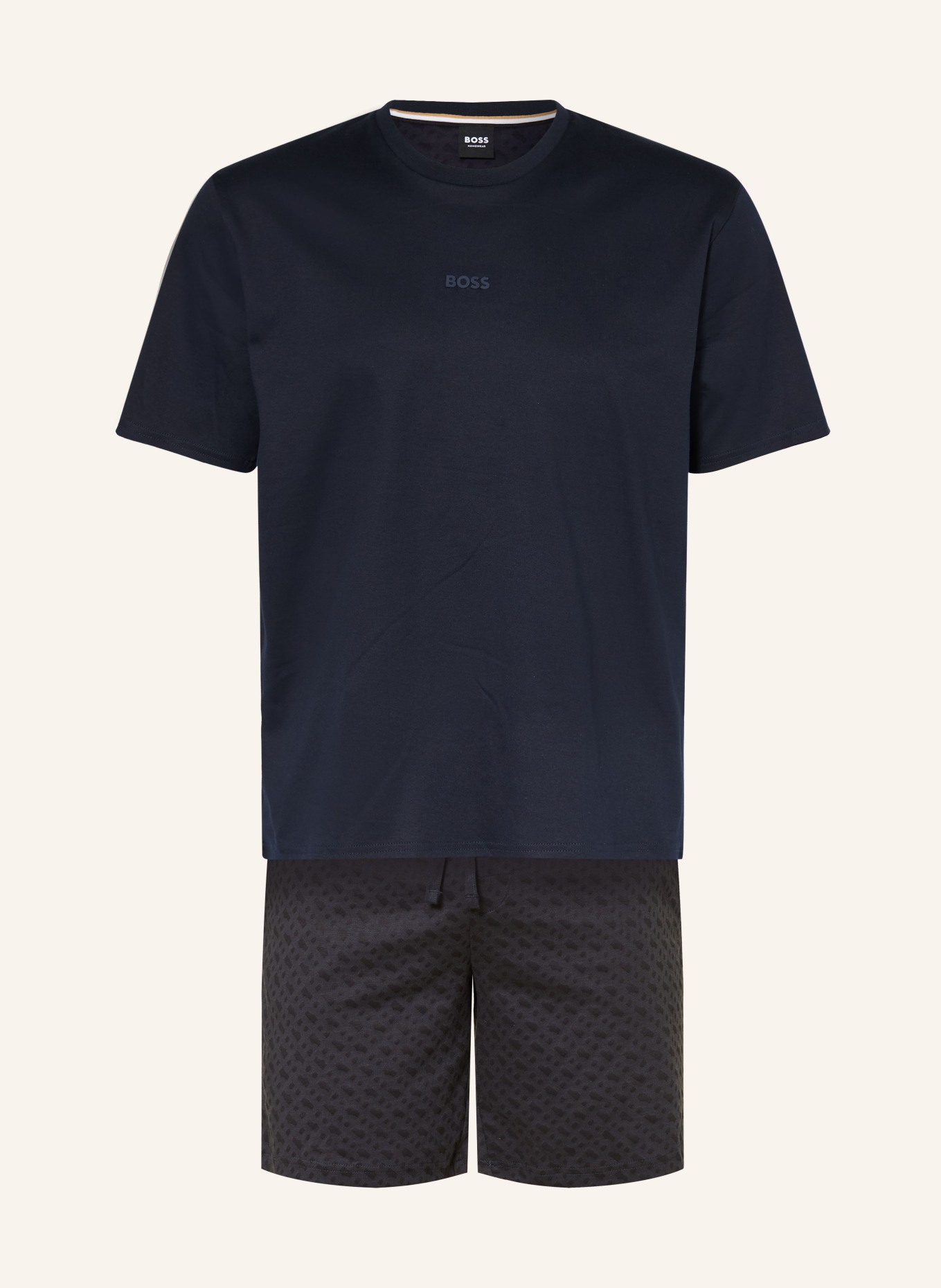 BOSS Shorty-pyjama RELAX: DONKERBLAUW
