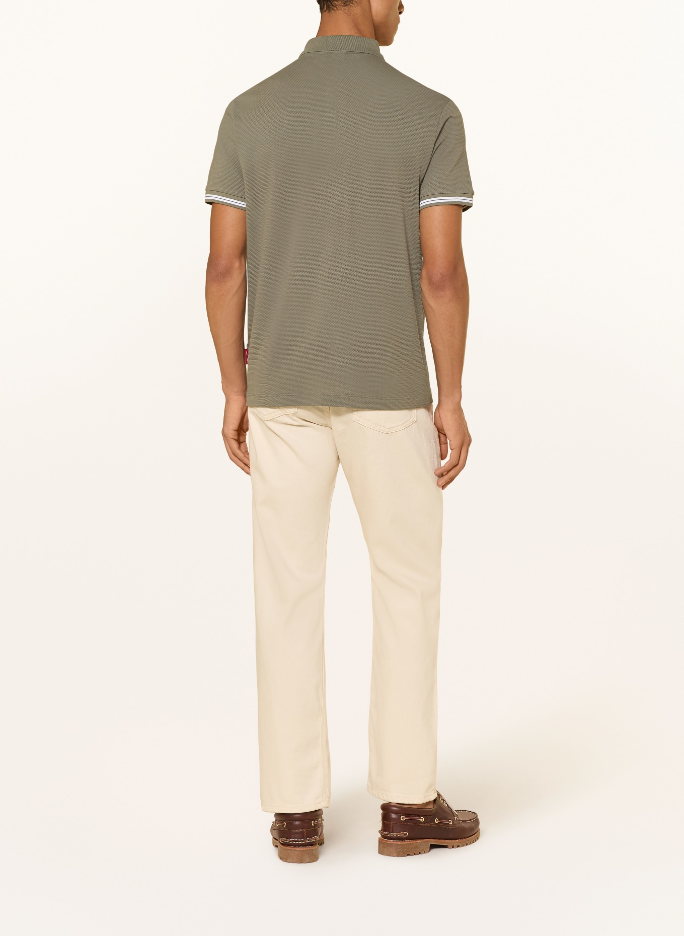JOOP! JEANS AMARE piqué polo shirt: OLIVE
