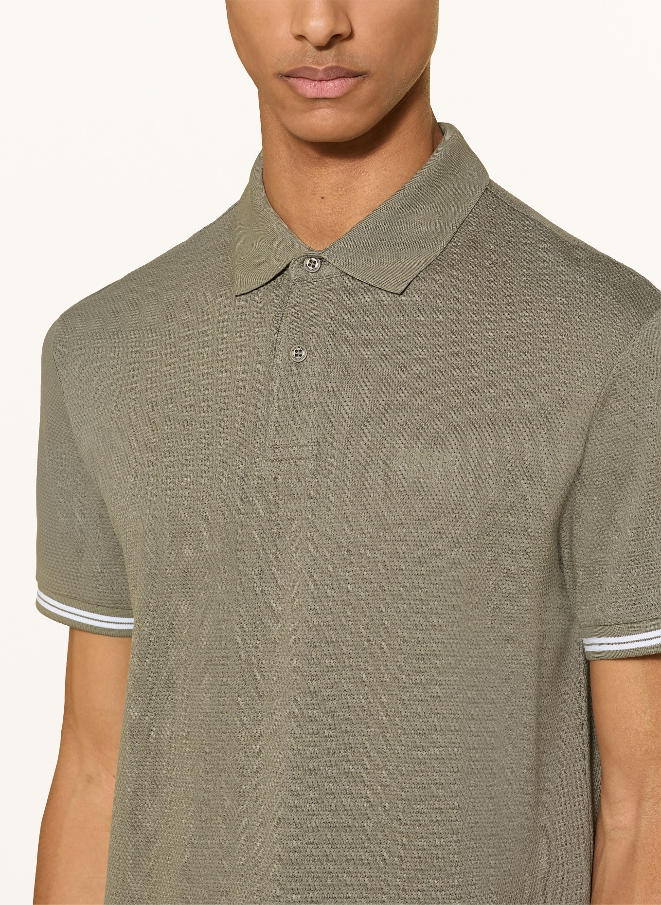 JOOP! JEANS AMARE piqué polo shirt: OLIVE