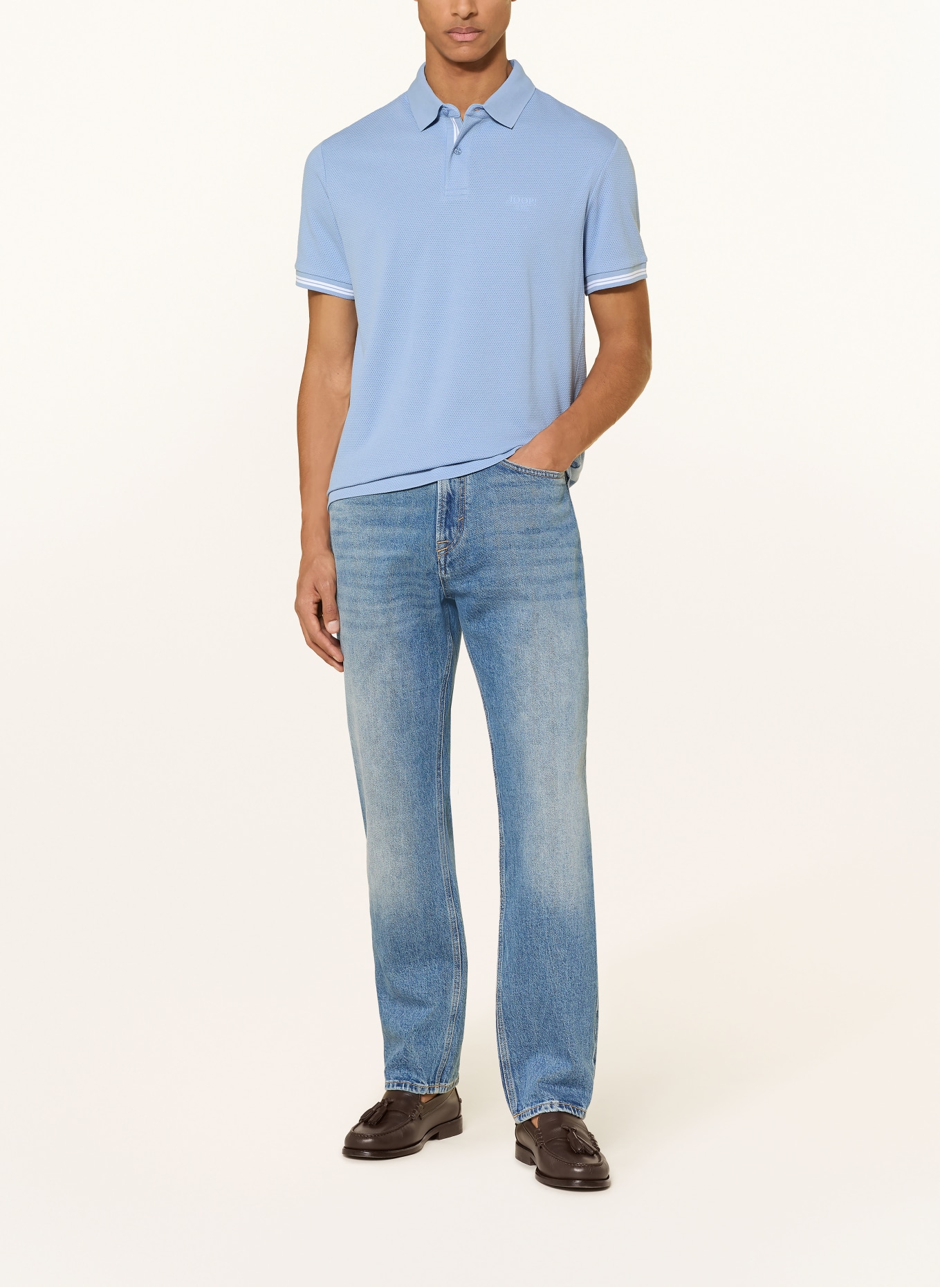 JOOP! JEANS Polo piqué AMARE: BLEU CLAIR