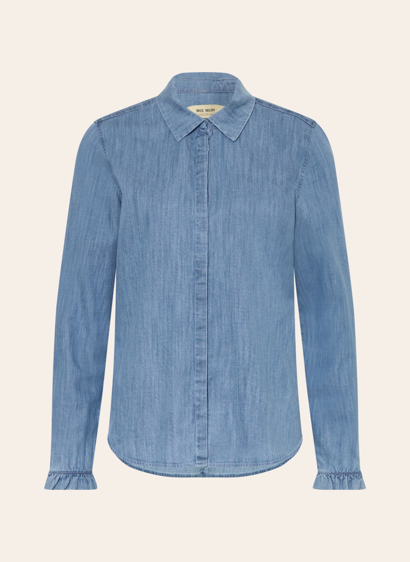 MOS MOSH Overhemdblouse MMMATTIE FLIP van denim: BLAUW