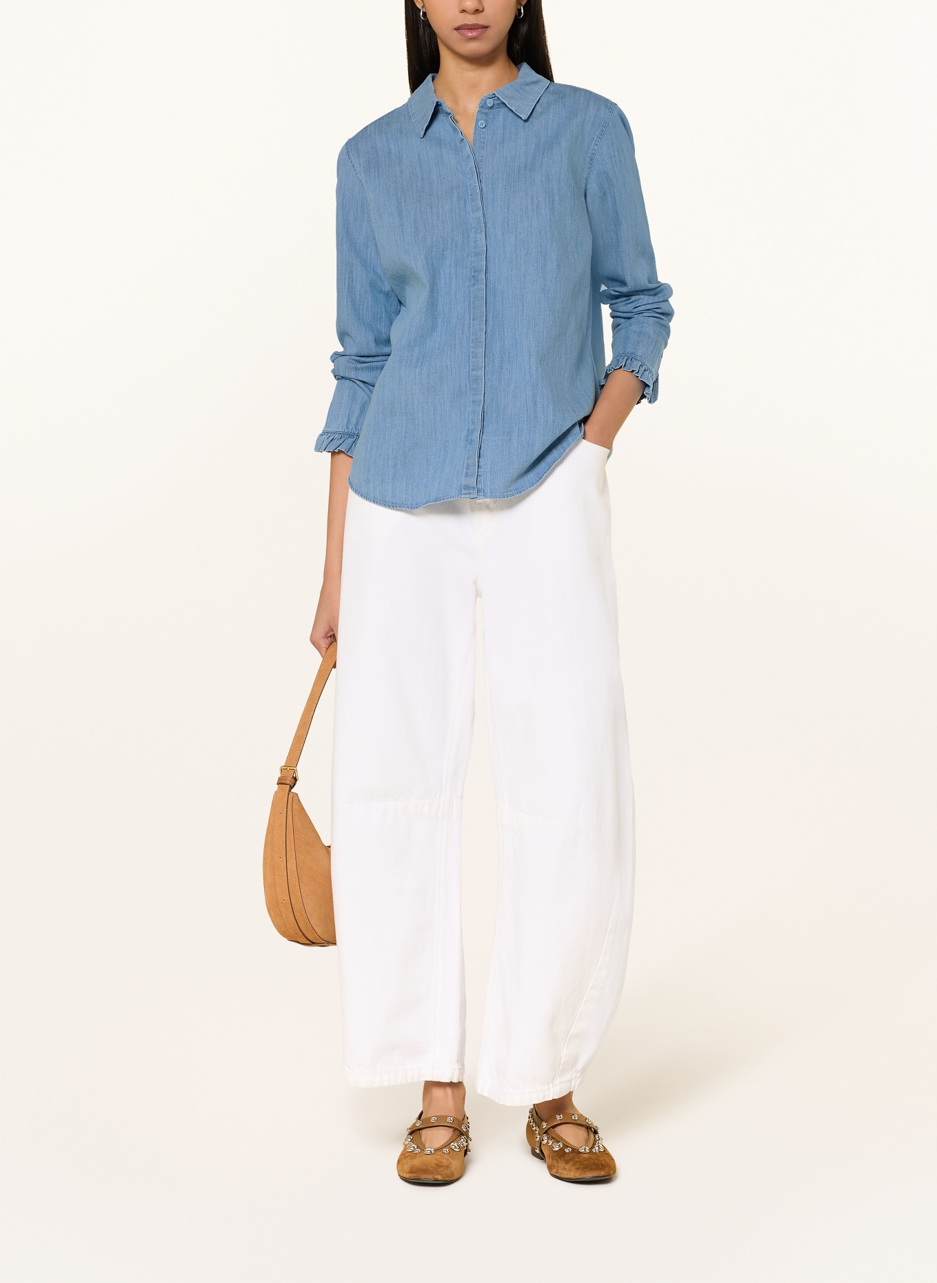 MOS MOSH Overhemdblouse MMMATTIE FLIP van denim: BLAUW