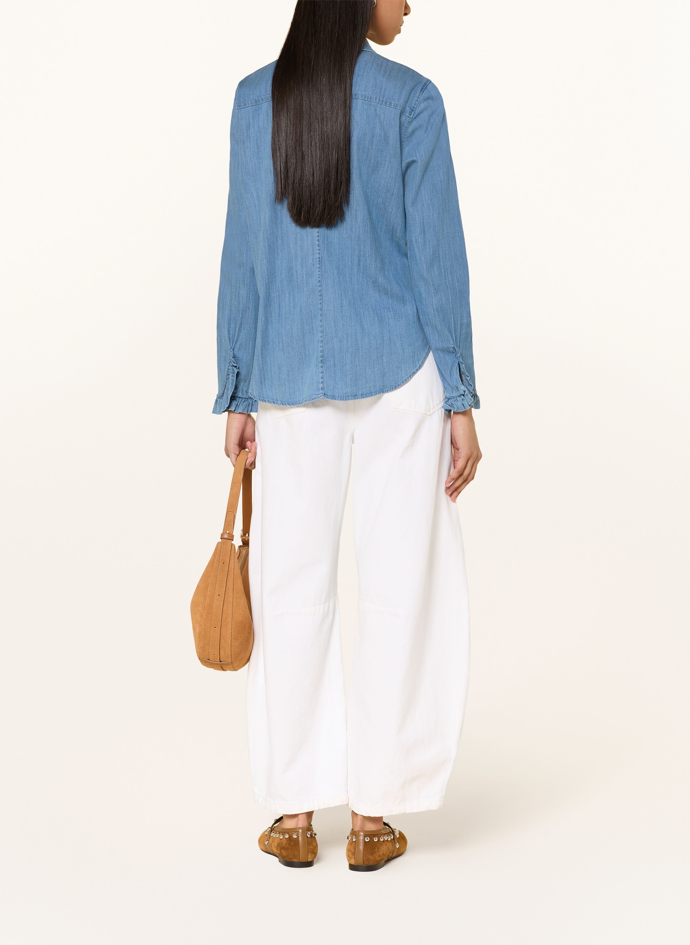 MOS MOSH Overhemdblouse MMMATTIE FLIP van denim: BLAUW