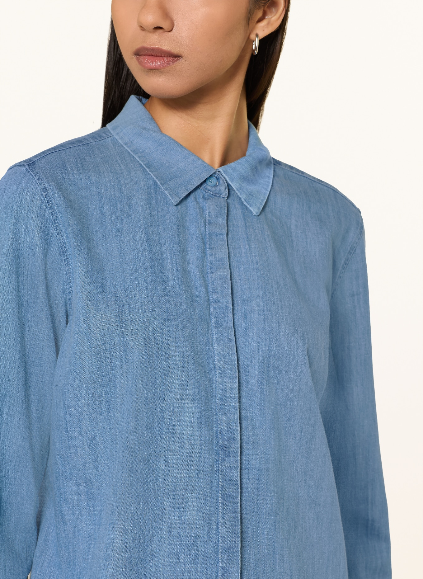 MOS MOSH Overhemdblouse MMMATTIE FLIP van denim: BLAUW