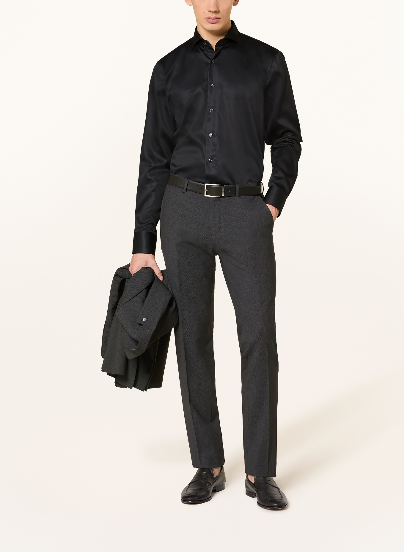 OLYMP SIGNATURE Koszula tailored fit: CZARNY