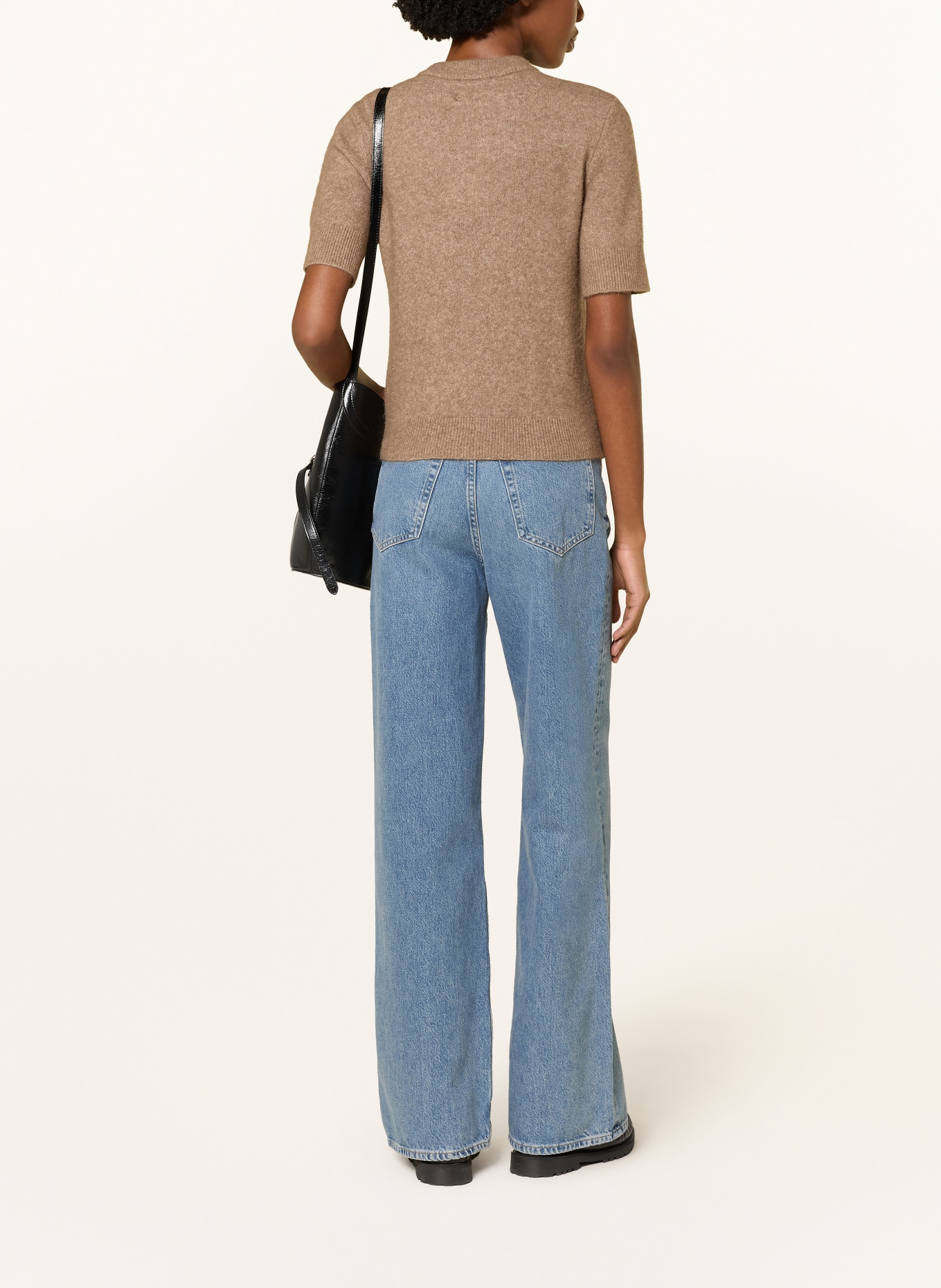 SAMSØE  SAMSØE Strickjacke SANOURA mit Merinowolle und Alpaka: HELLBRAUN