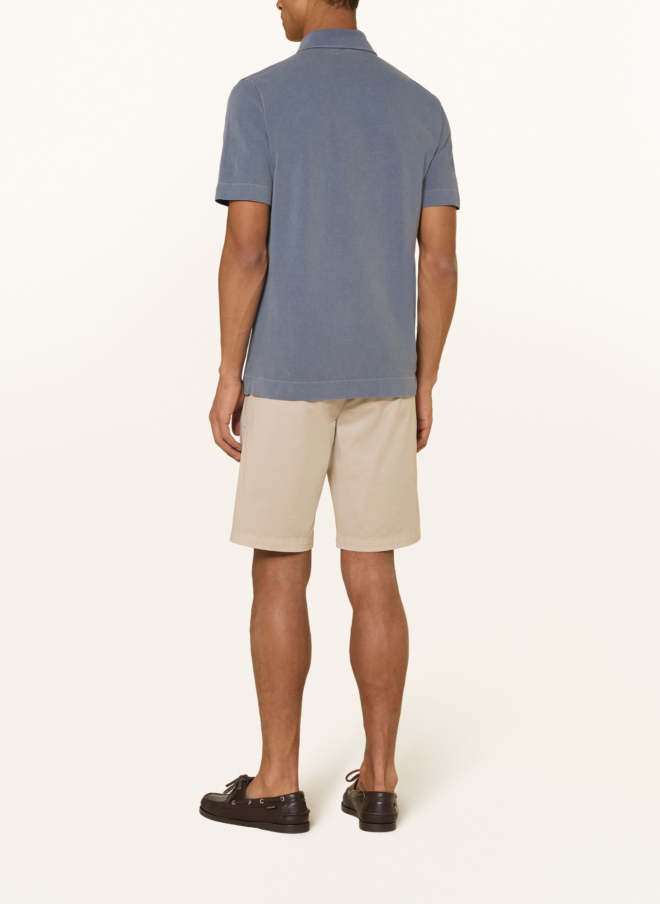 DANIELE FIESOLI Piqué polo shirt: BLUE GRAY