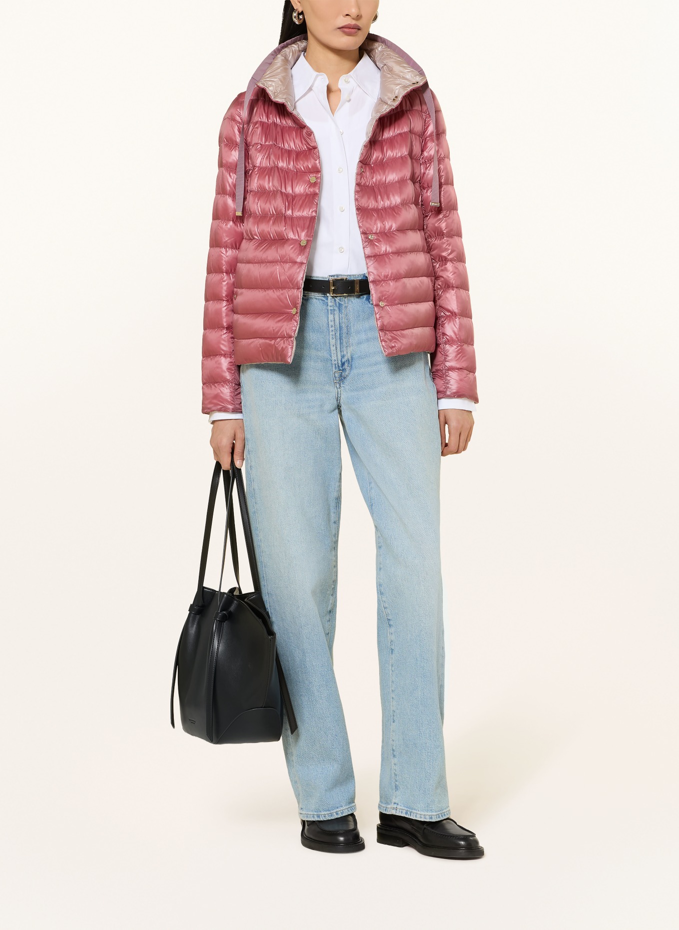 HERNO Lichtgewicht donsjack dat omgedraaid kan worden: LICHTROOD