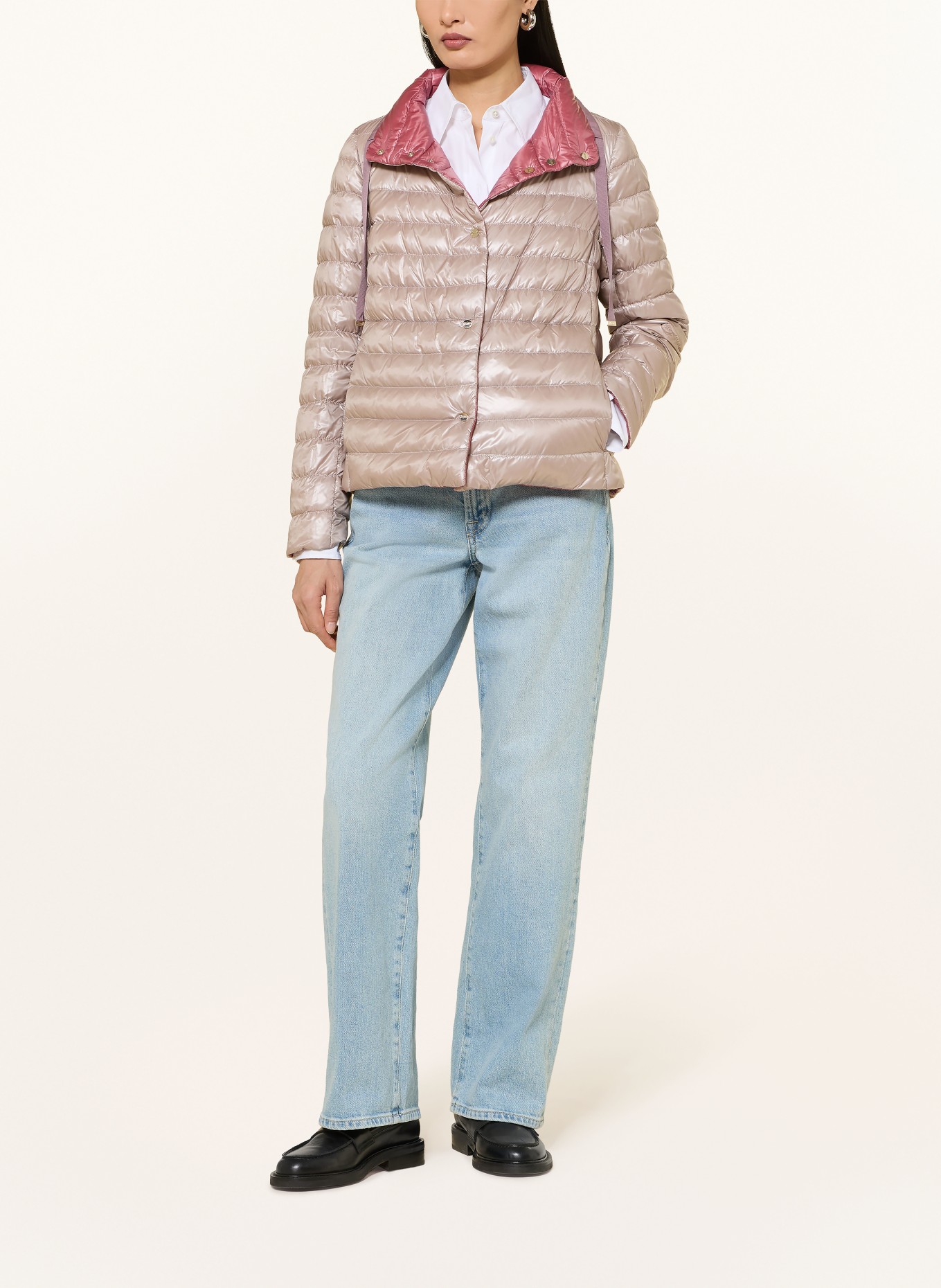 HERNO Lichtgewicht donsjack dat omgedraaid kan worden: LICHTROOD