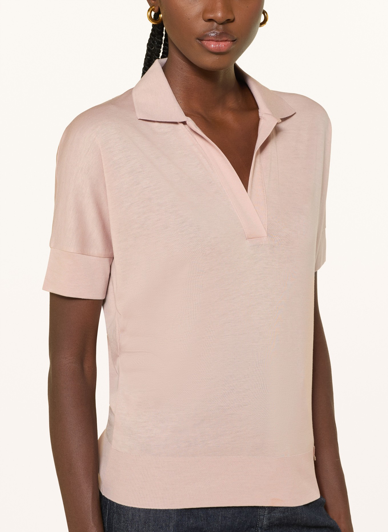 HERNO Dzianinowa koszulka: BLADORÓŻOWY