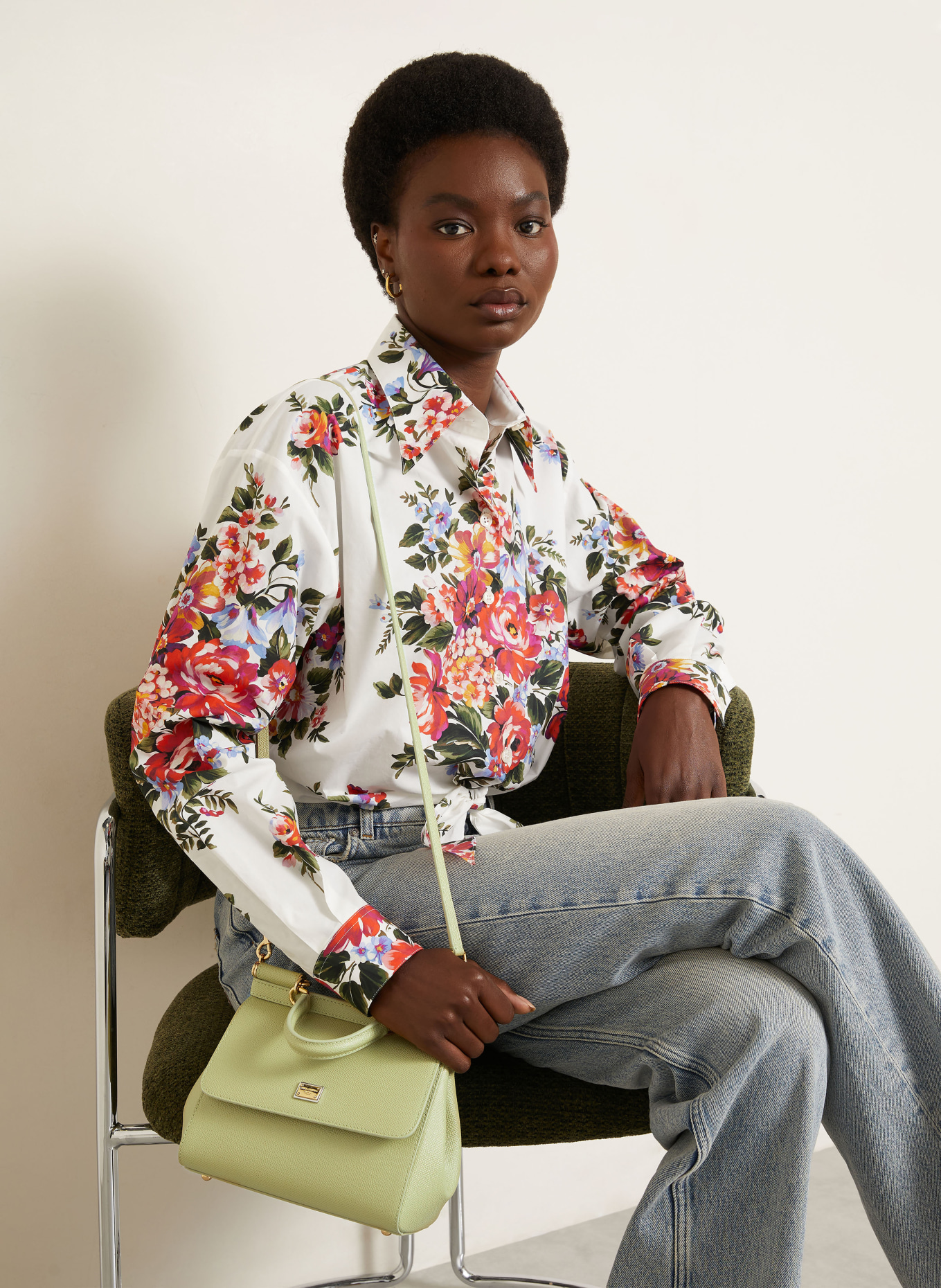 DOLCE & GABBANA Handtas SICILY MEDIUM: LICHTGROEN