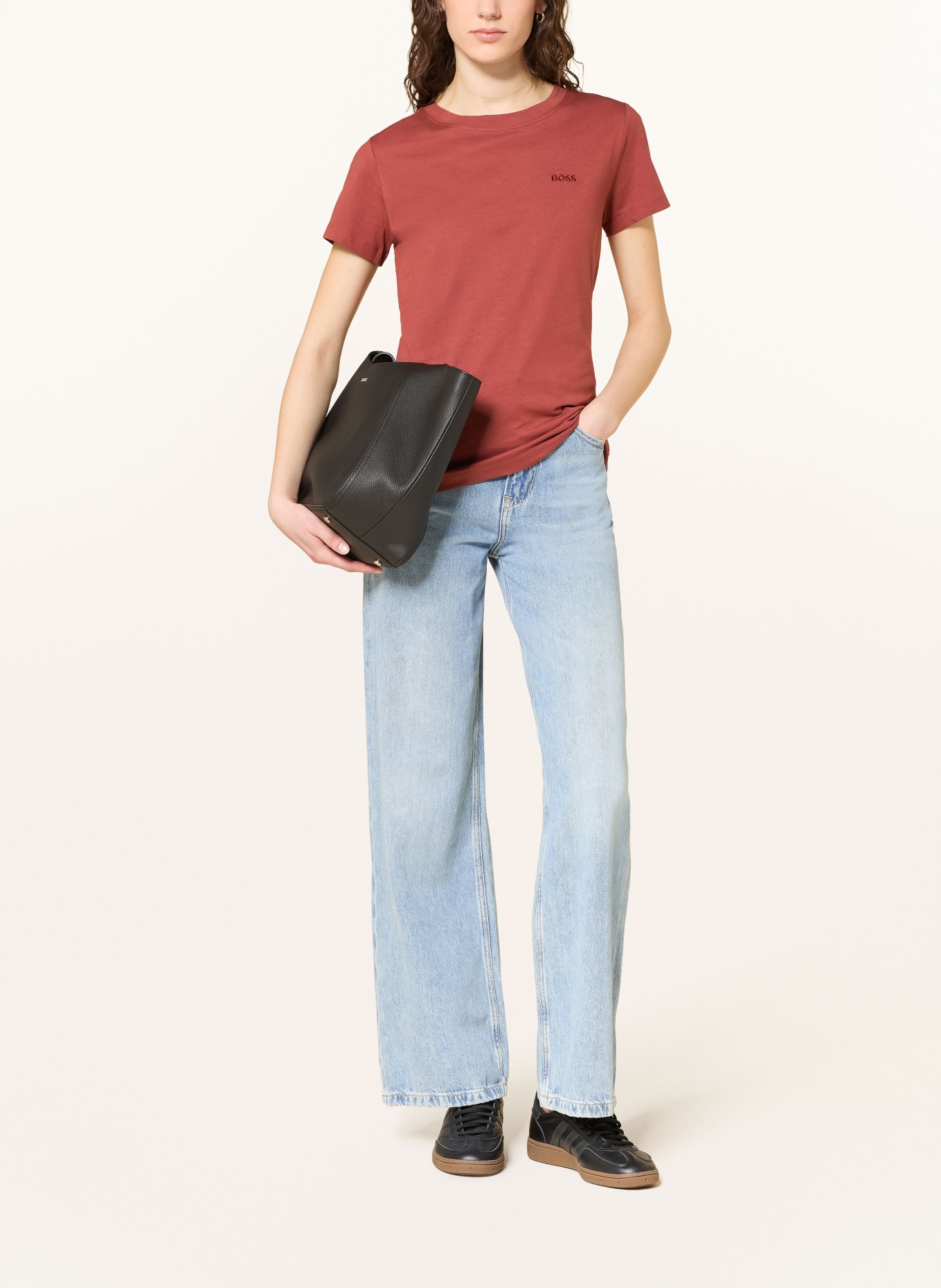 BOSS T-shirt ESOGO: ORANGE FONCÉ