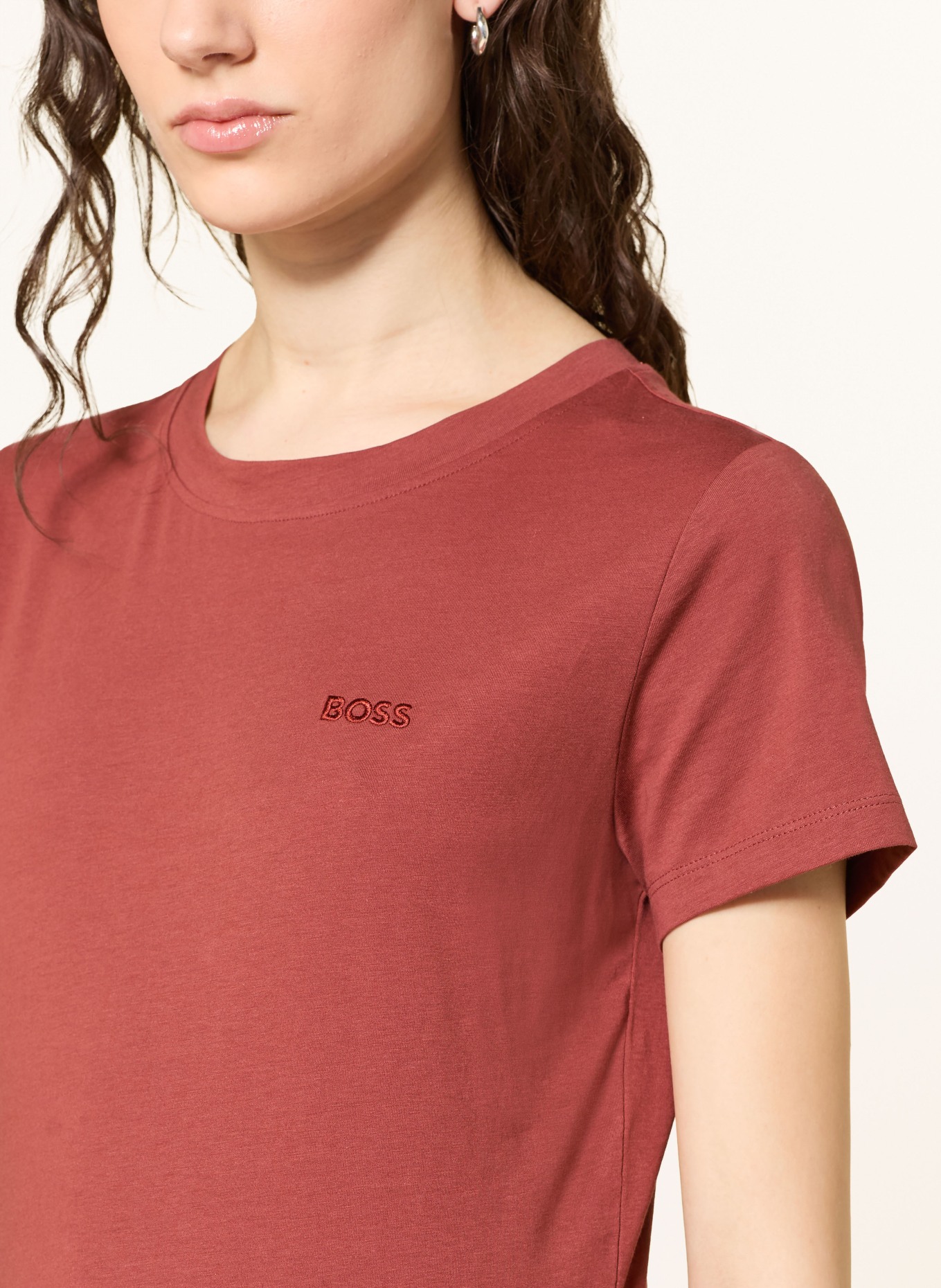 BOSS T-shirt ESOGO: ORANGE FONCÉ
