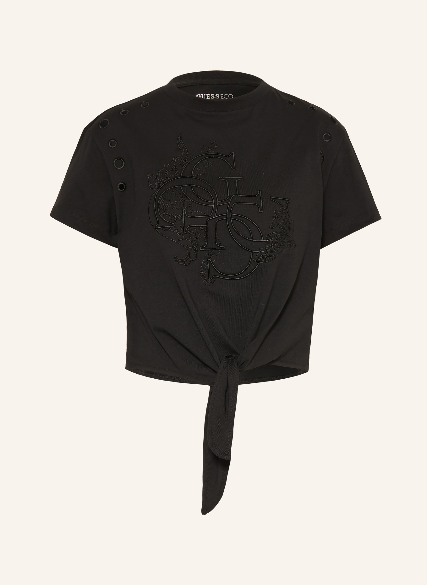 GUESS T-shirt: CZARNY