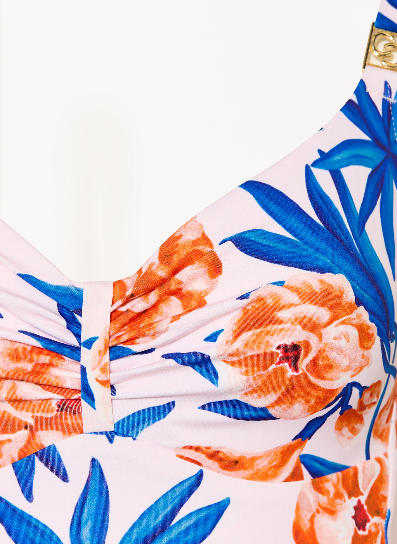 CHANTELLE Bügel-Badeanzug SAUVAGE: BLAU / HELLROSA / ORANGE