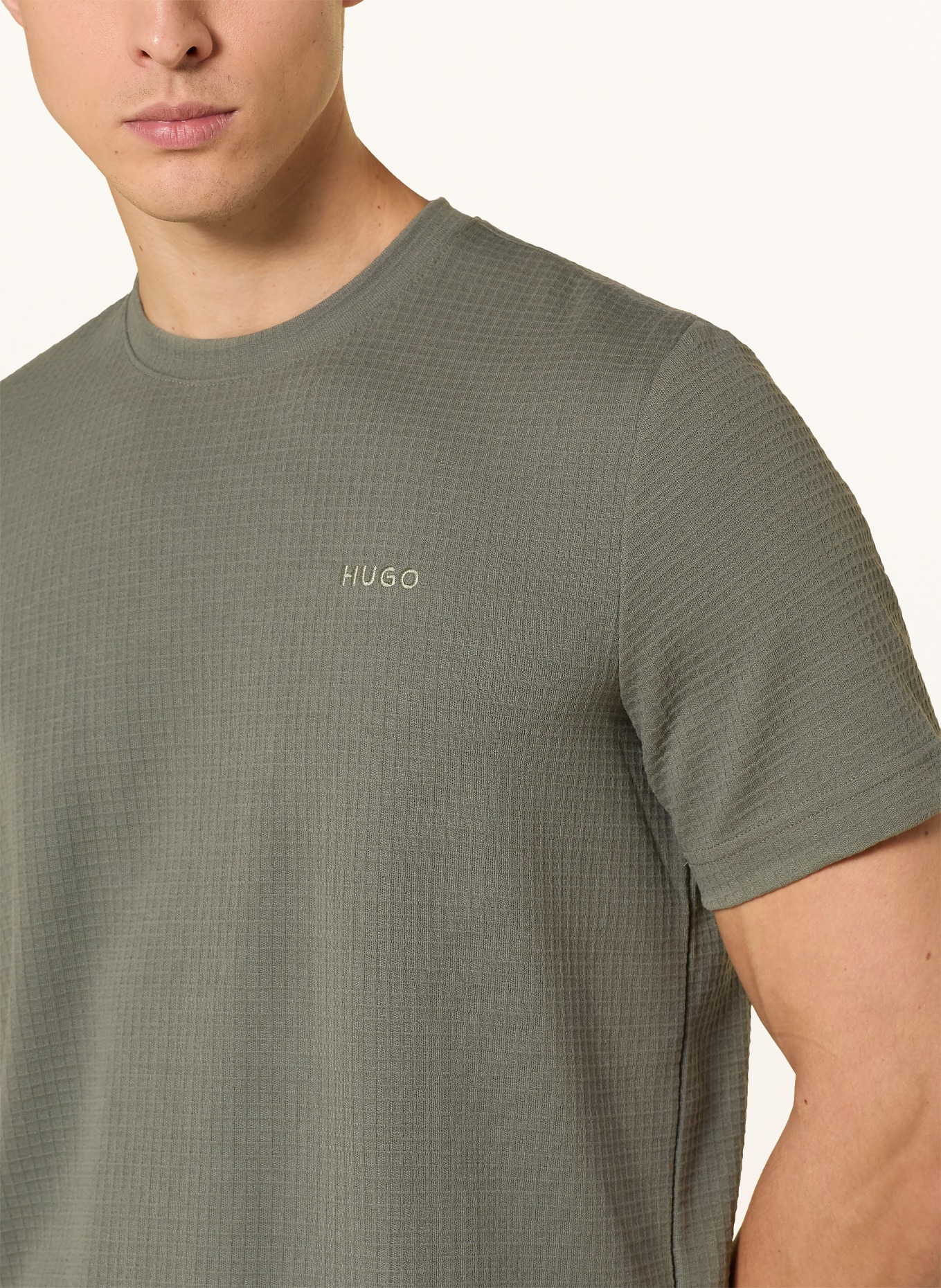 HUGO Schlafshirt AUSTIN: KHAKI