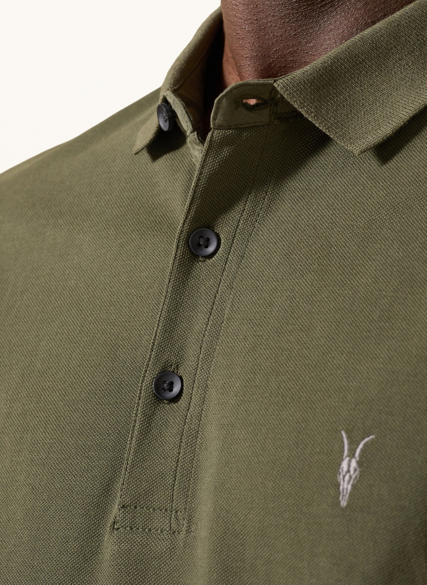 ALLSAINTS Piqué polo shirt REFORM Slim Fit: OLIVE