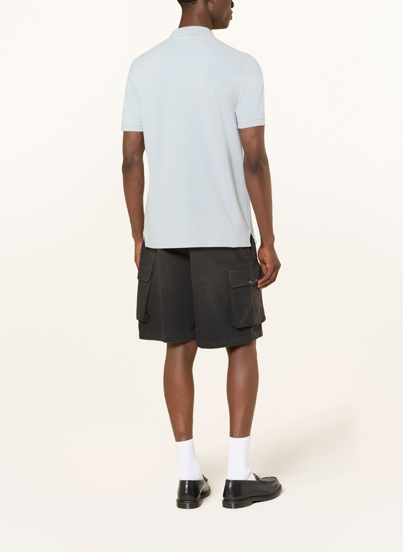 ALLSAINTS Polo piqué REFORM coupe ajustée: BLEU CLAIR