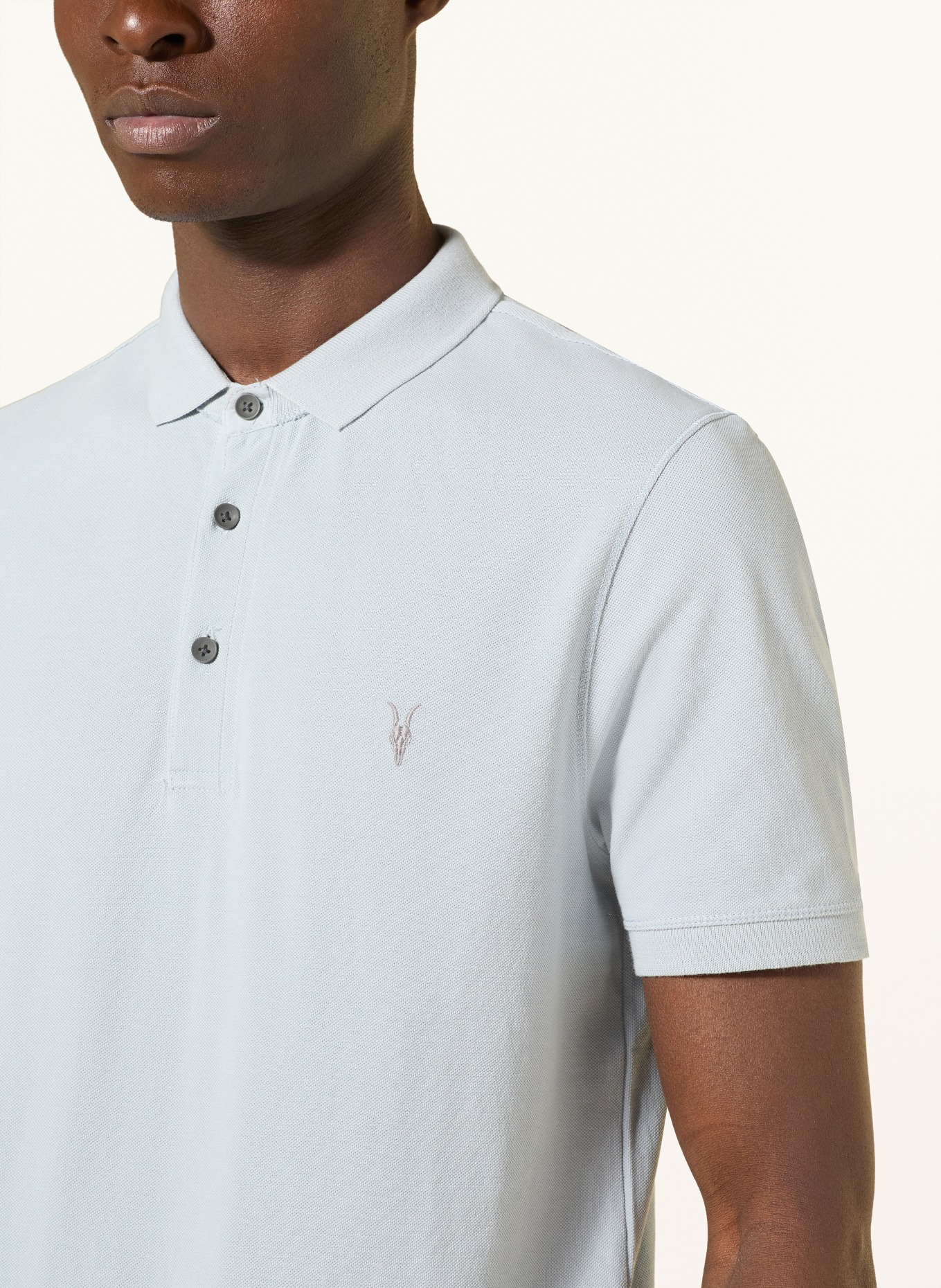 ALLSAINTS Polo piqué REFORM coupe ajustée: BLEU CLAIR