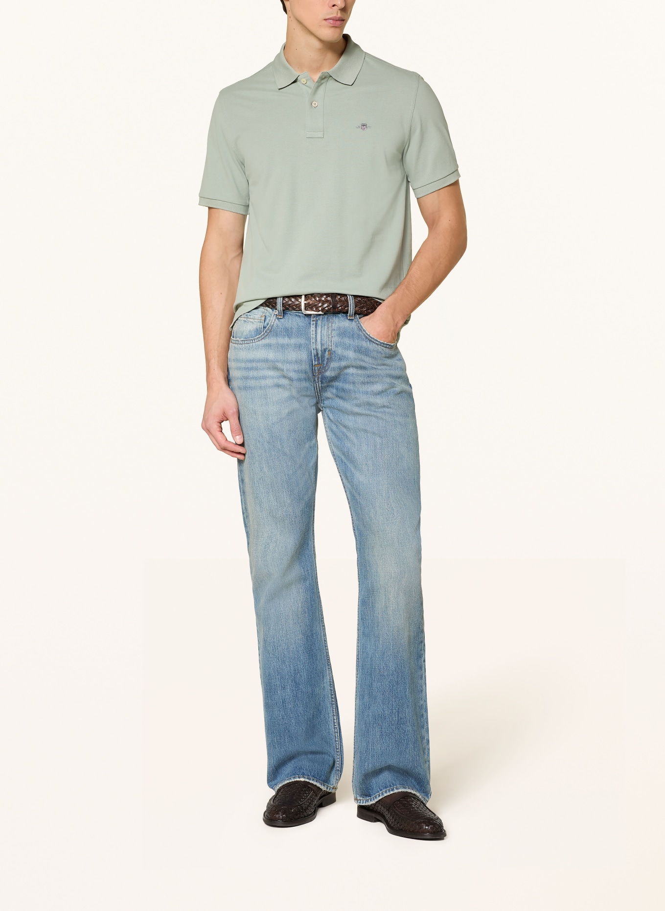 GANT Piqué-Poloshirt: HELLGRÜN