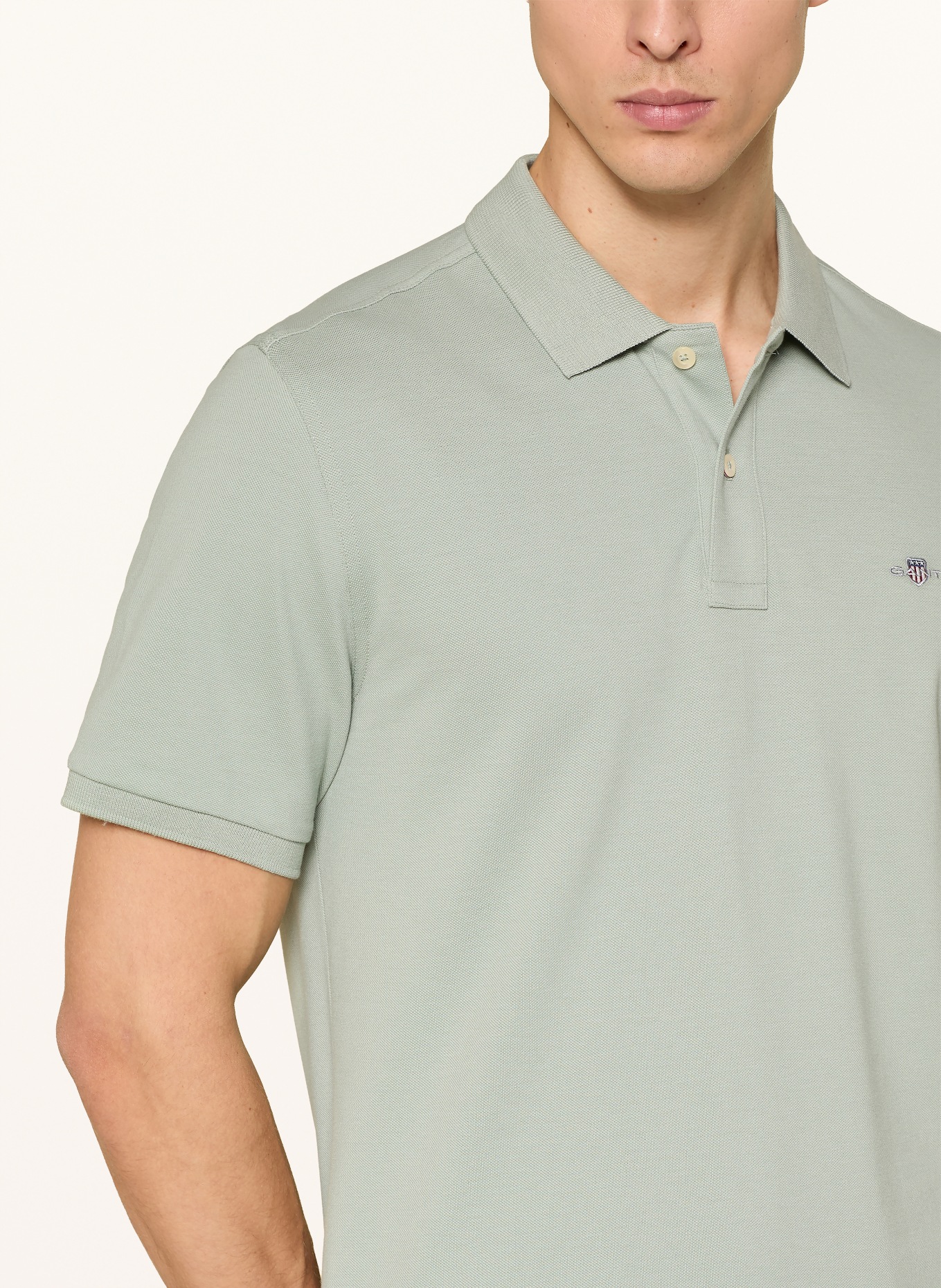 GANT Piqué-Poloshirt: HELLGRÜN