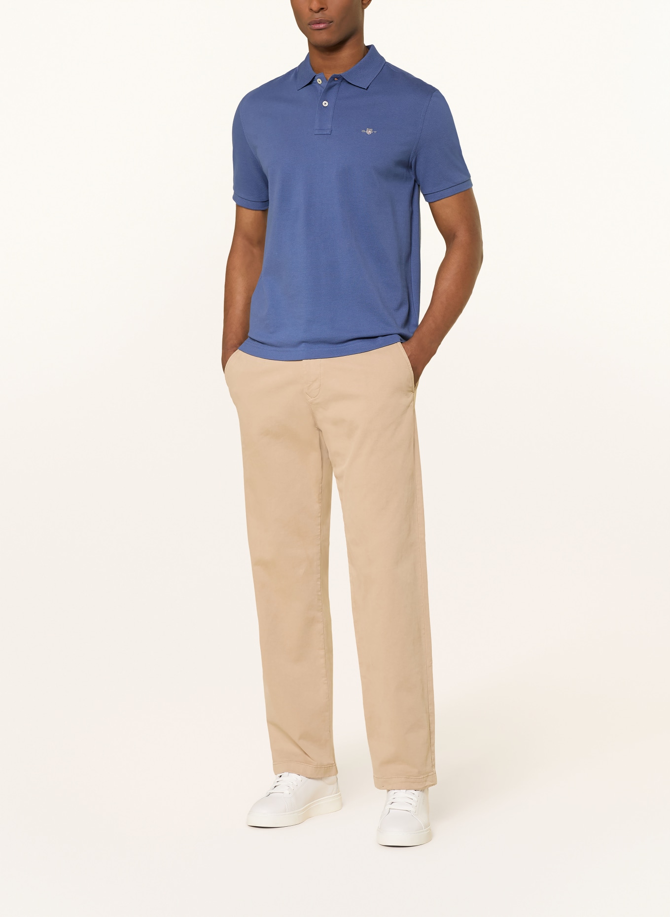 GANT Piqué-Poloshirt: BLAU