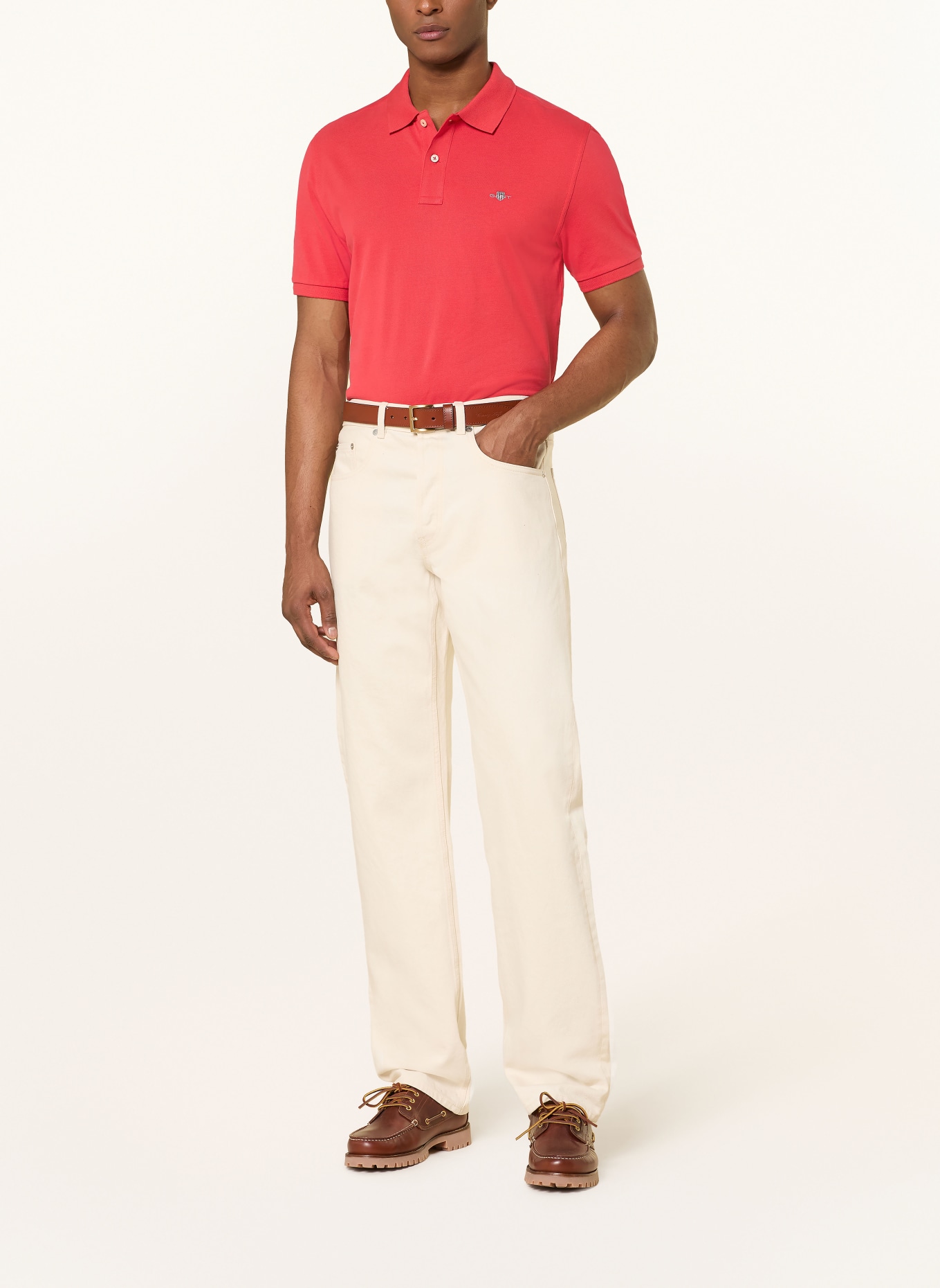 GANT Piqué-Poloshirt: ROT