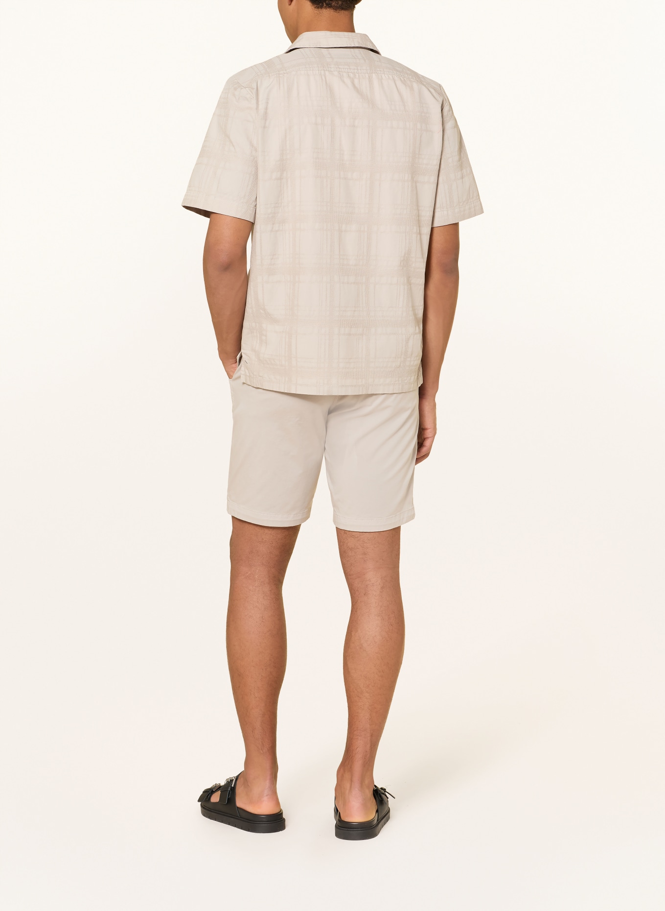 BOSS Chino shorts slim fit: LICHTGRIJS