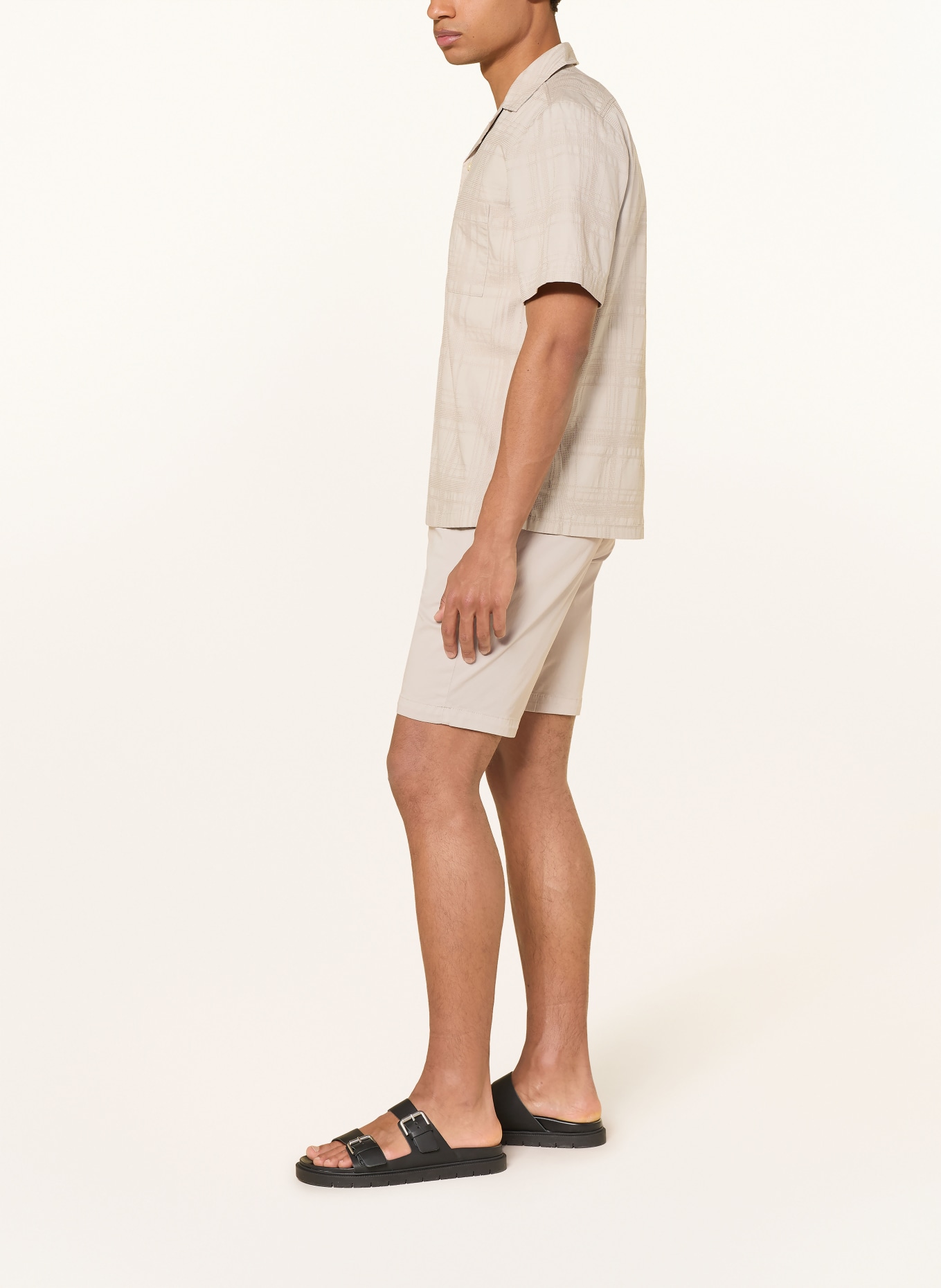 BOSS Chino shorts slim fit: LICHTGRIJS
