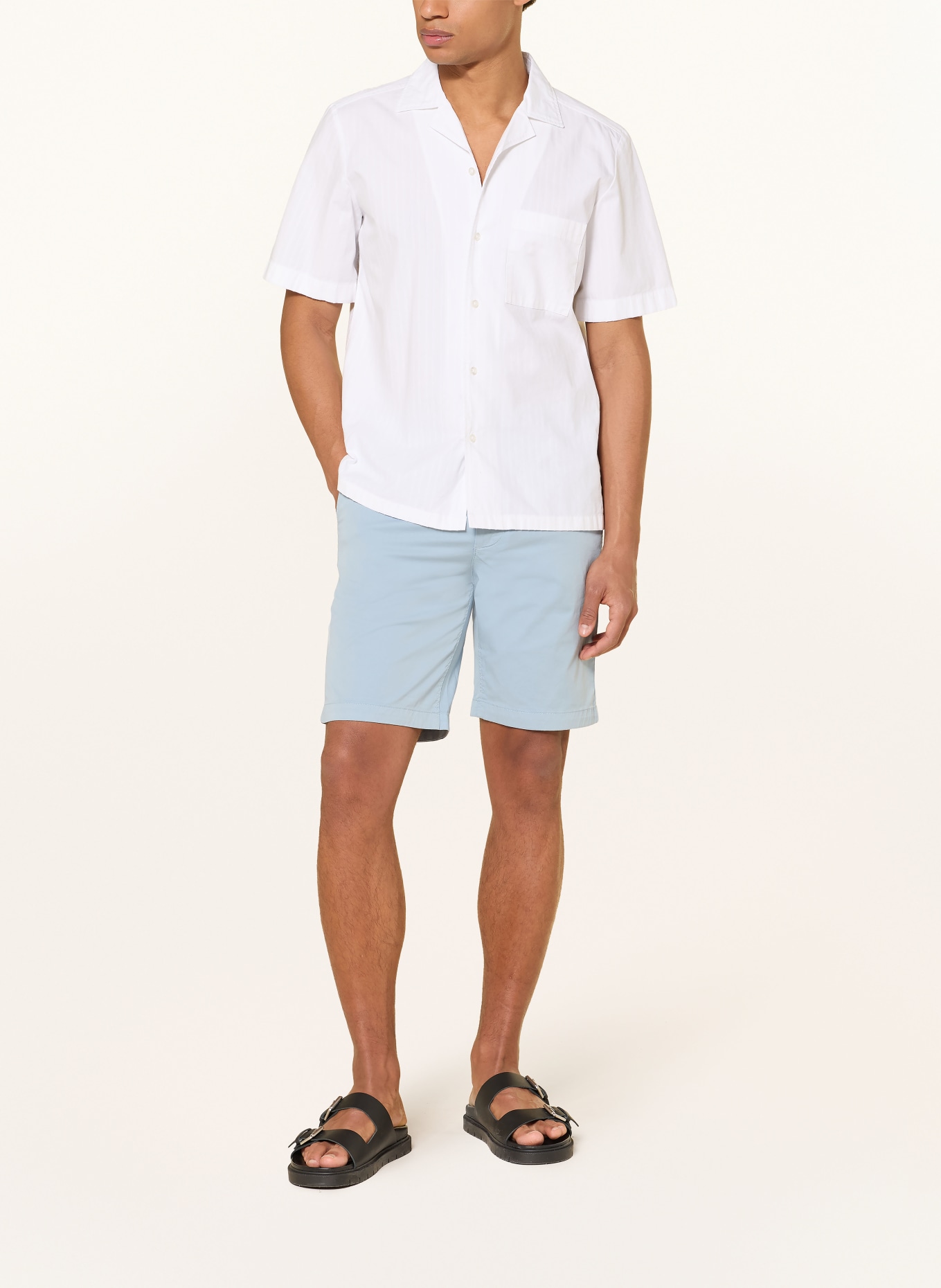 BOSS Chino shorts slim fit: LICHTBLAUW