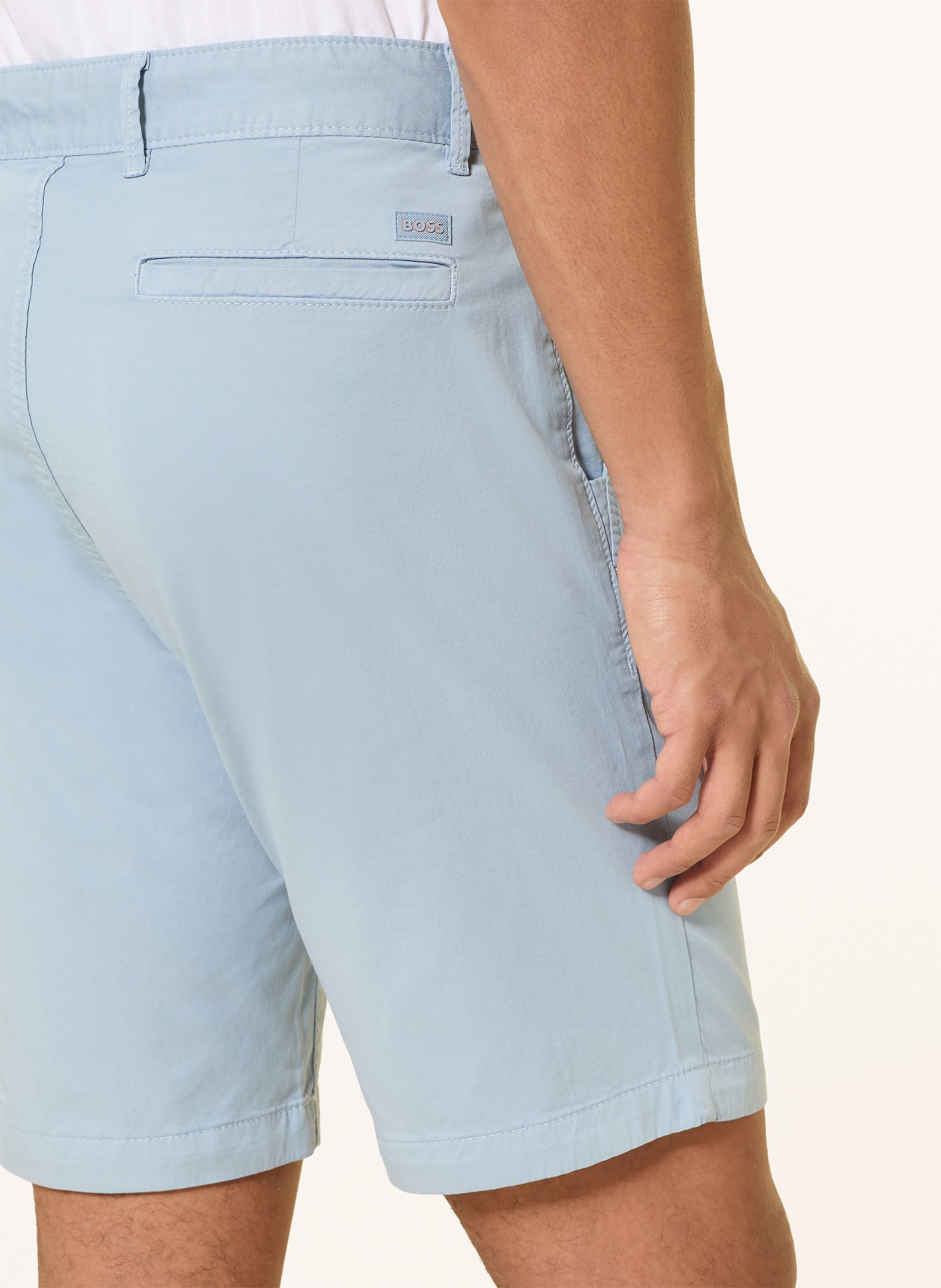 BOSS Chino shorts slim fit: LICHTBLAUW