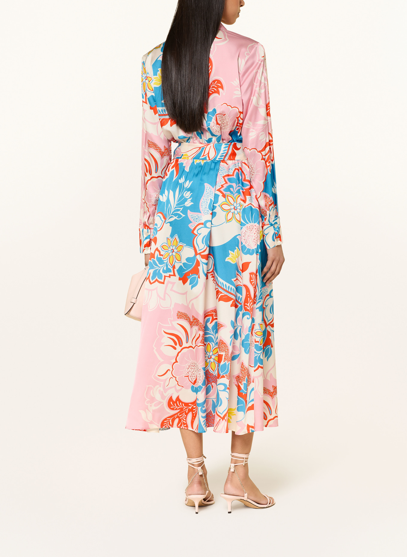 ANNA's Hemdblusenkleid mit Seide: ROSA / ROT / BLAU