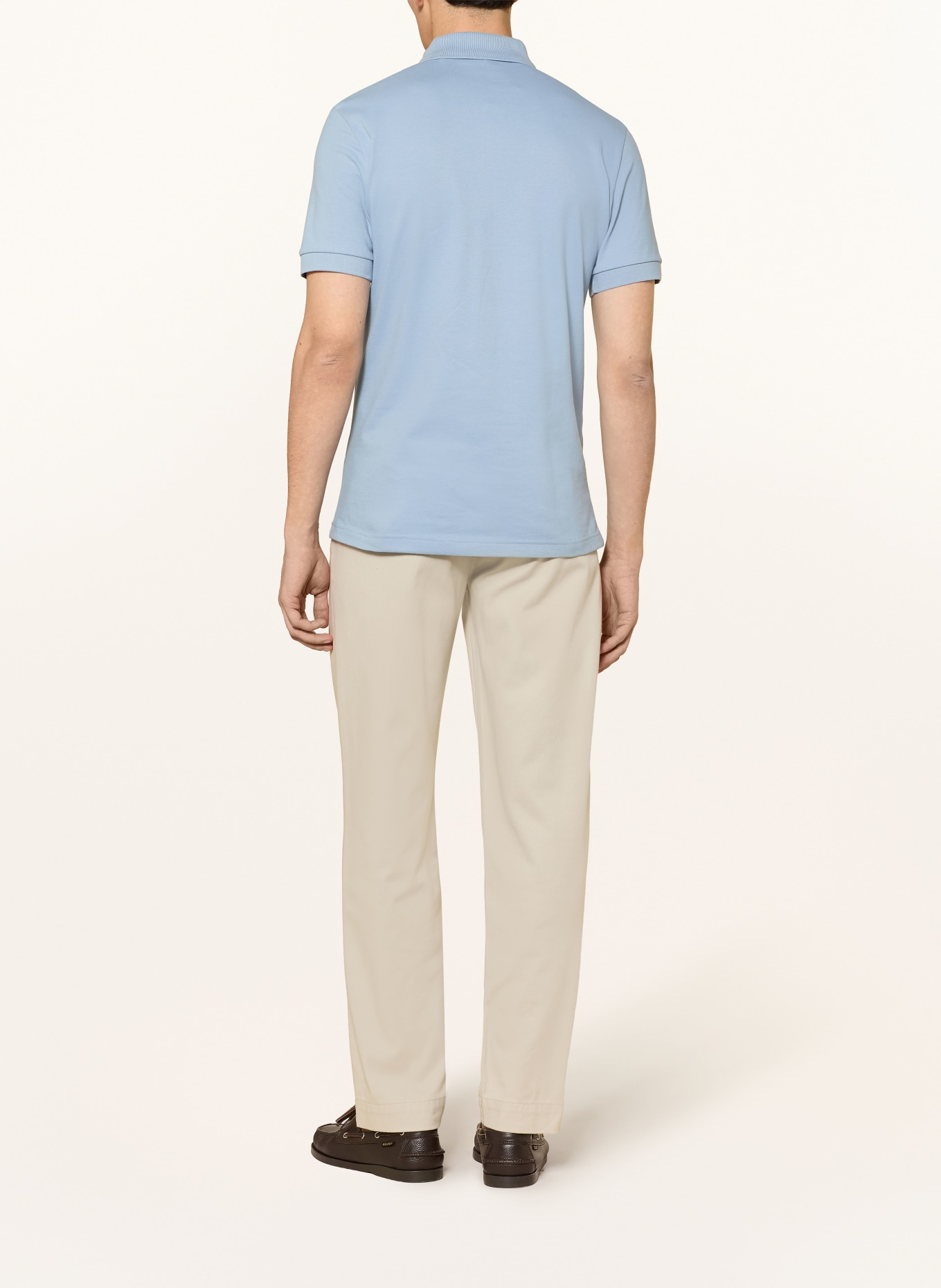 BOSS Piqué polo shirt PASSERZIP: BLUE GRAY