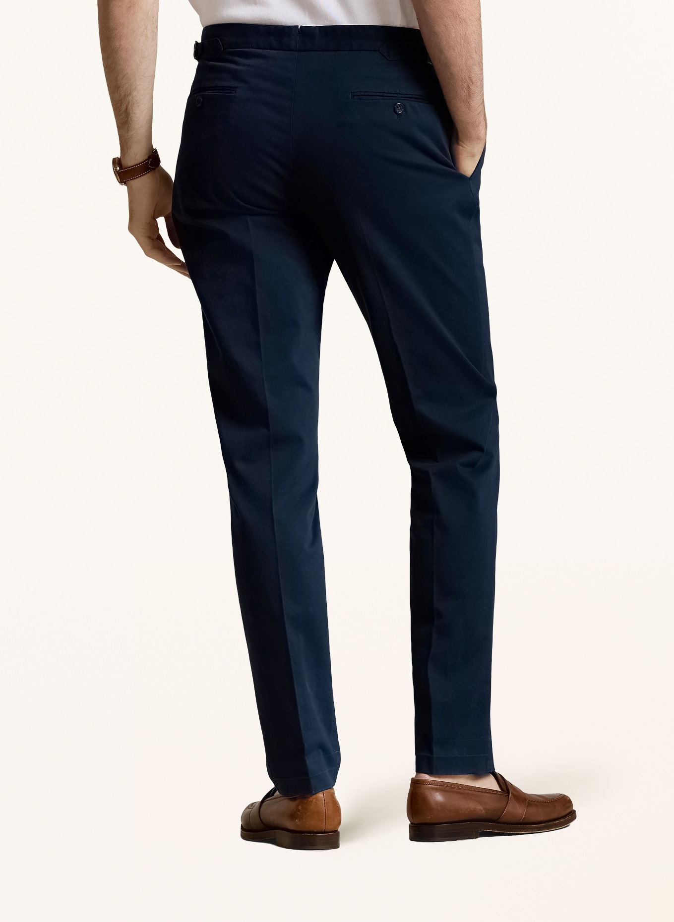 POLO RALPH LAUREN Pantalon chino coupe fuselée: BLEU FONCÉ
