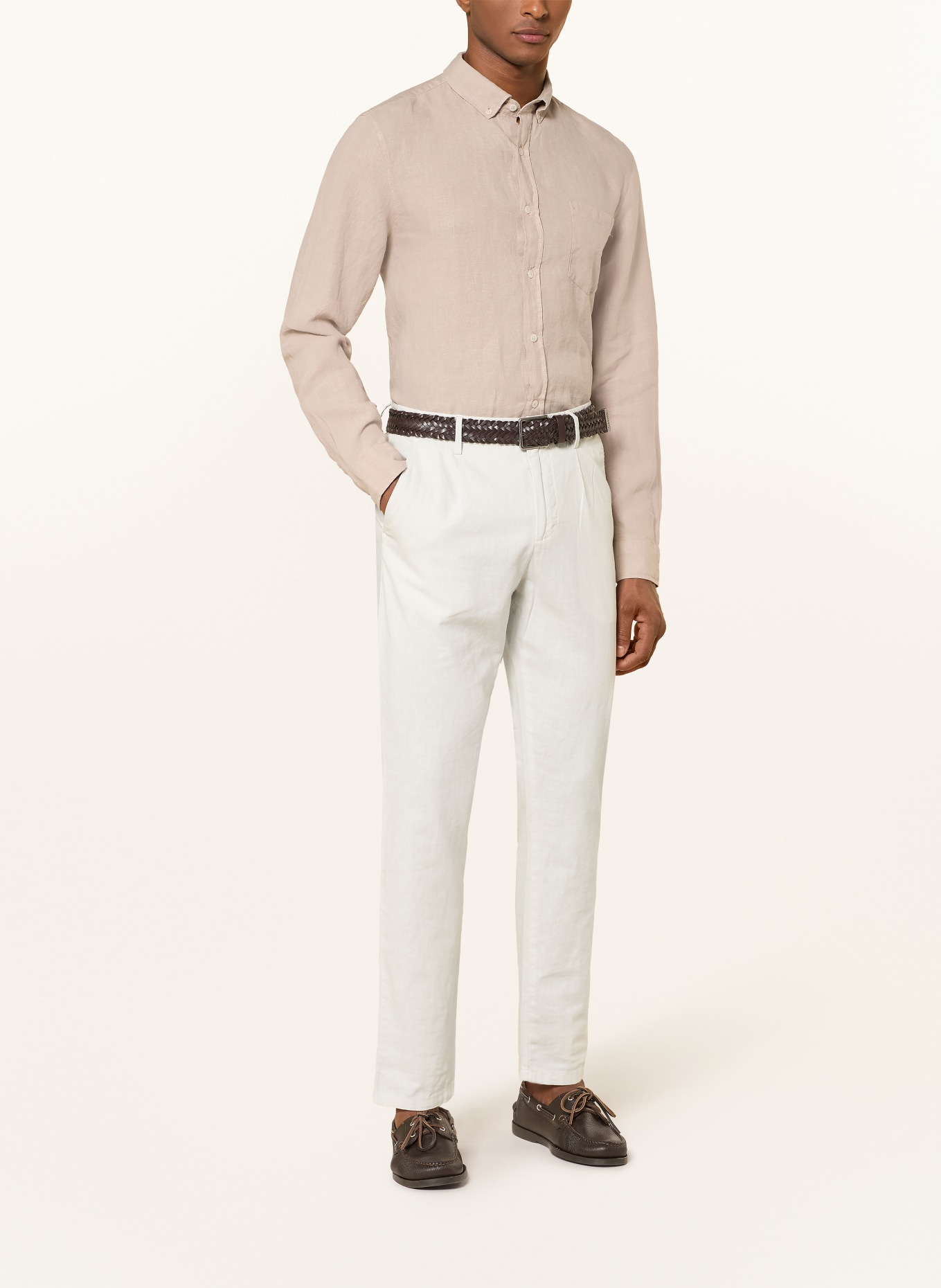 MAERZ MUENCHEN Chemise en lin Comfort Fit: BEIGE