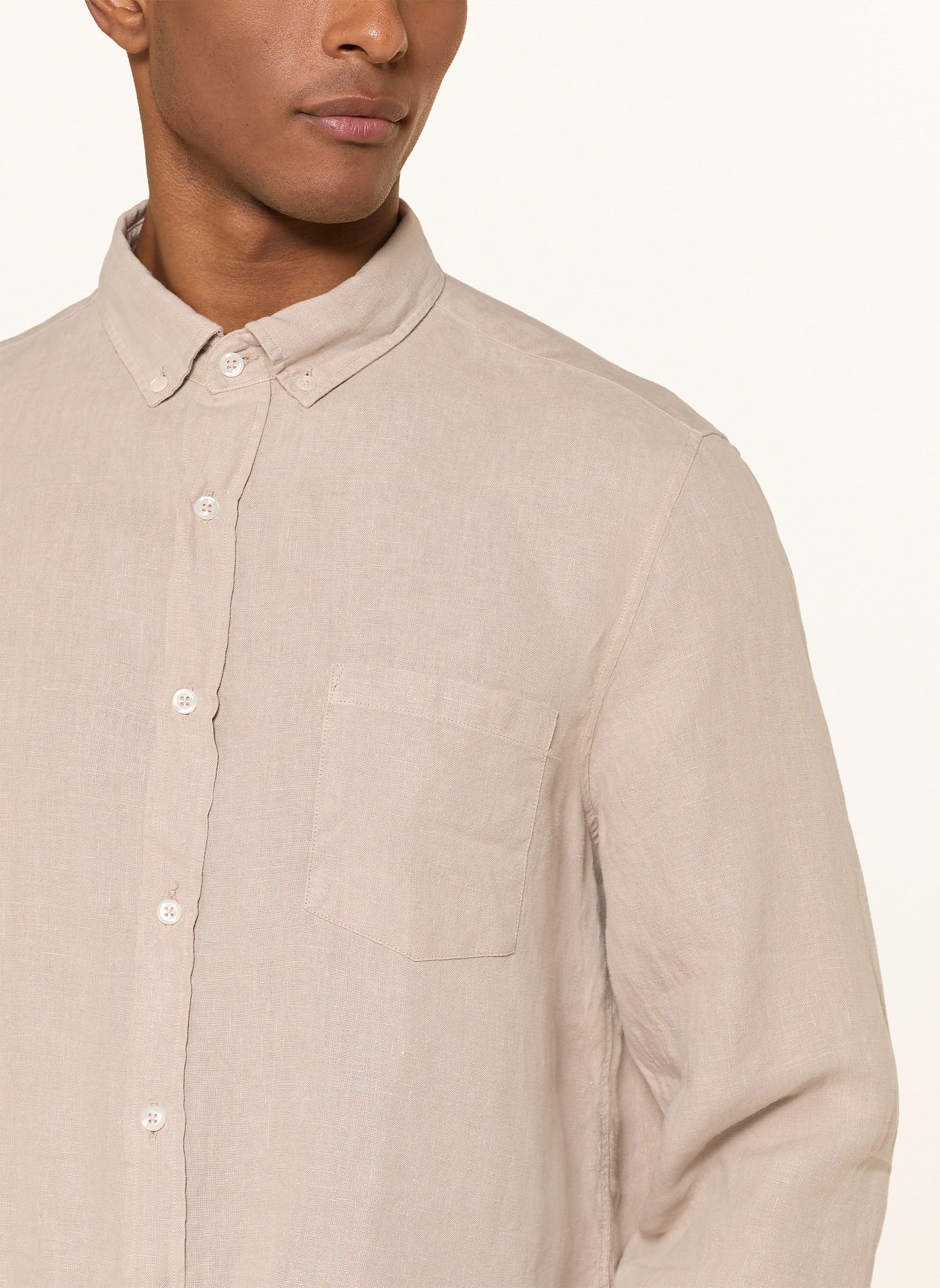 MAERZ MUENCHEN Chemise en lin Comfort Fit: BEIGE