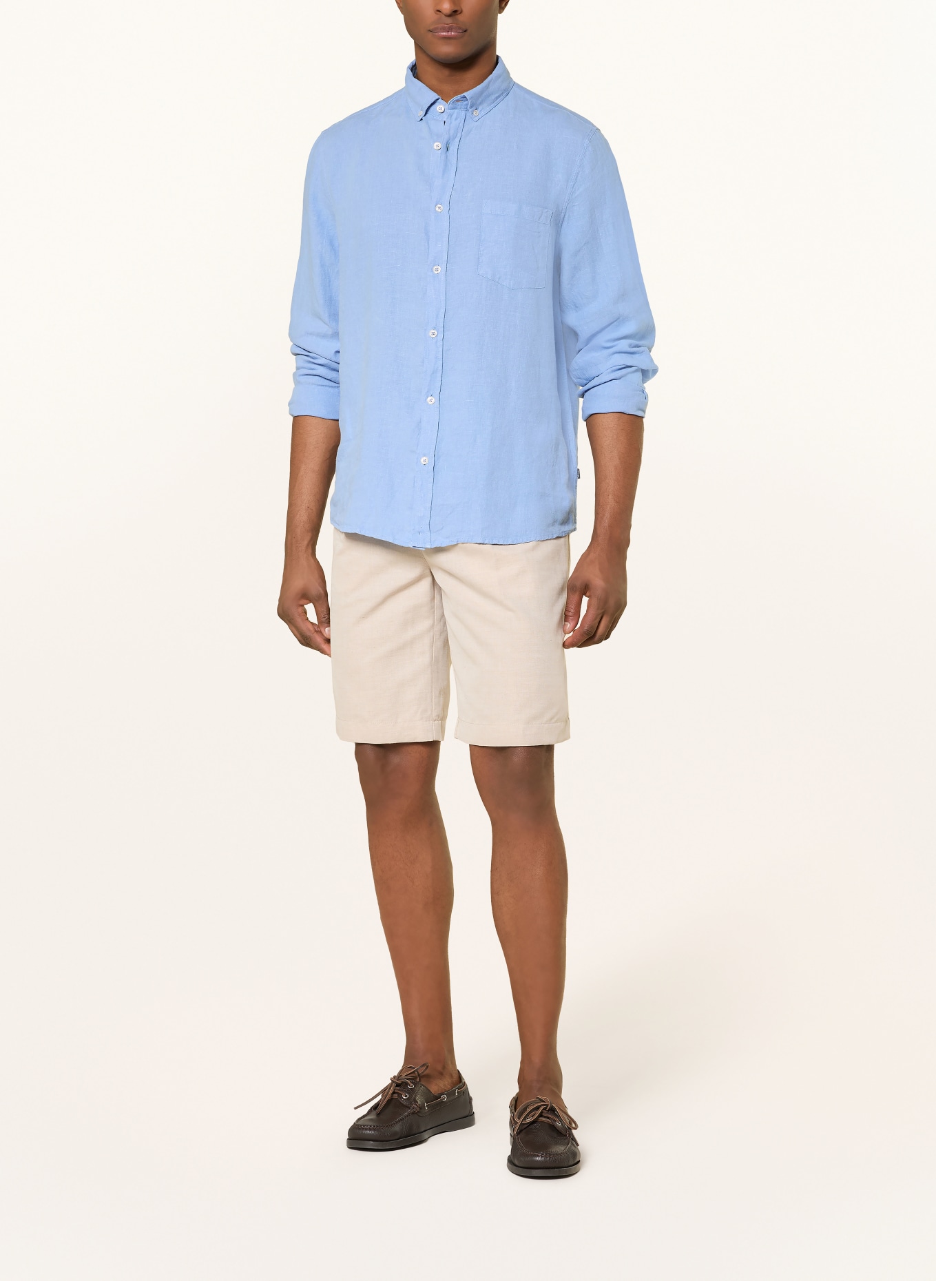 MAERZ MUENCHEN Leinenhemd Comfort Fit: HELLBLAU