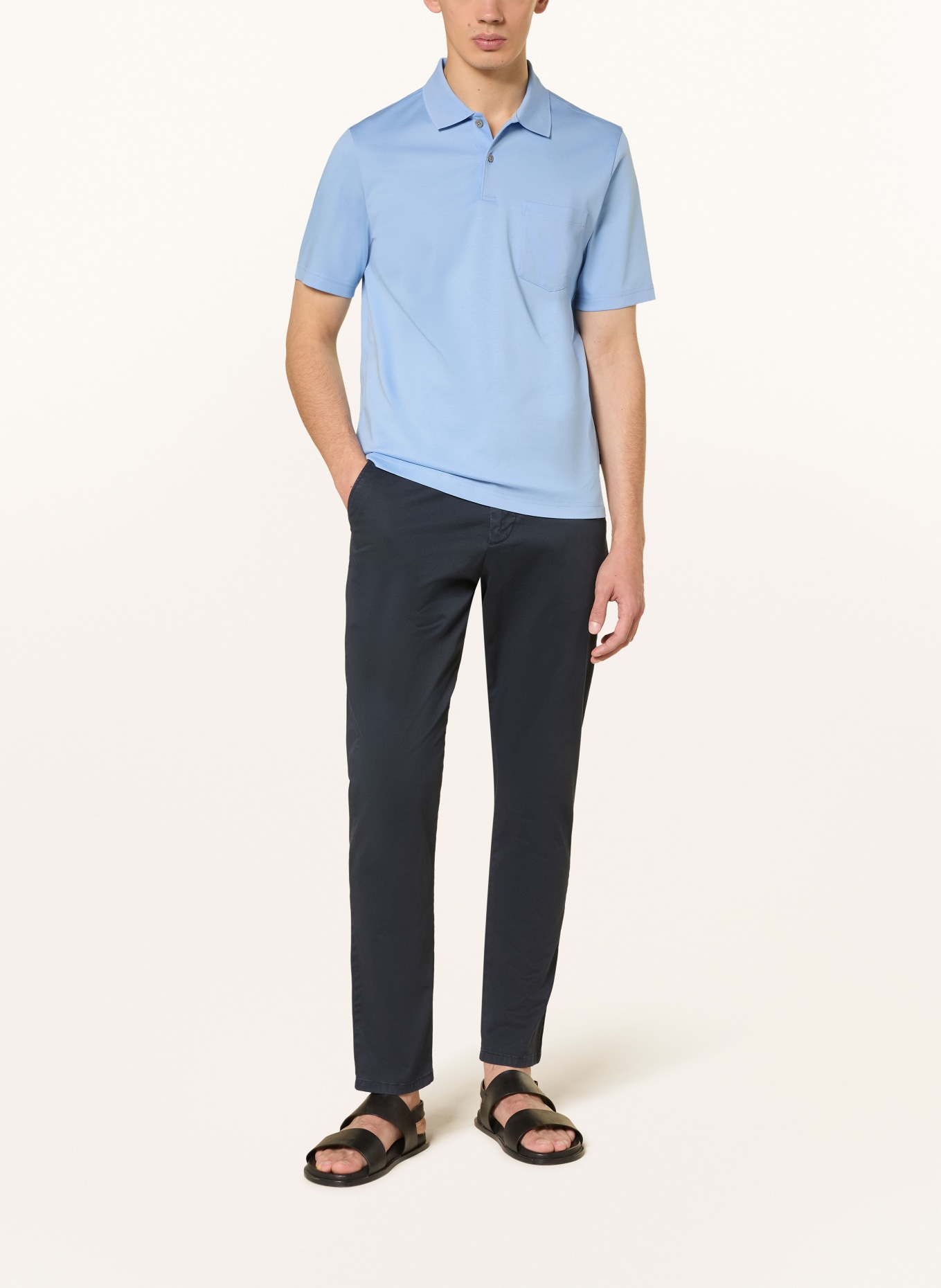 MAERZ MUENCHEN Jersey poloshirt: LICHTBLAUW