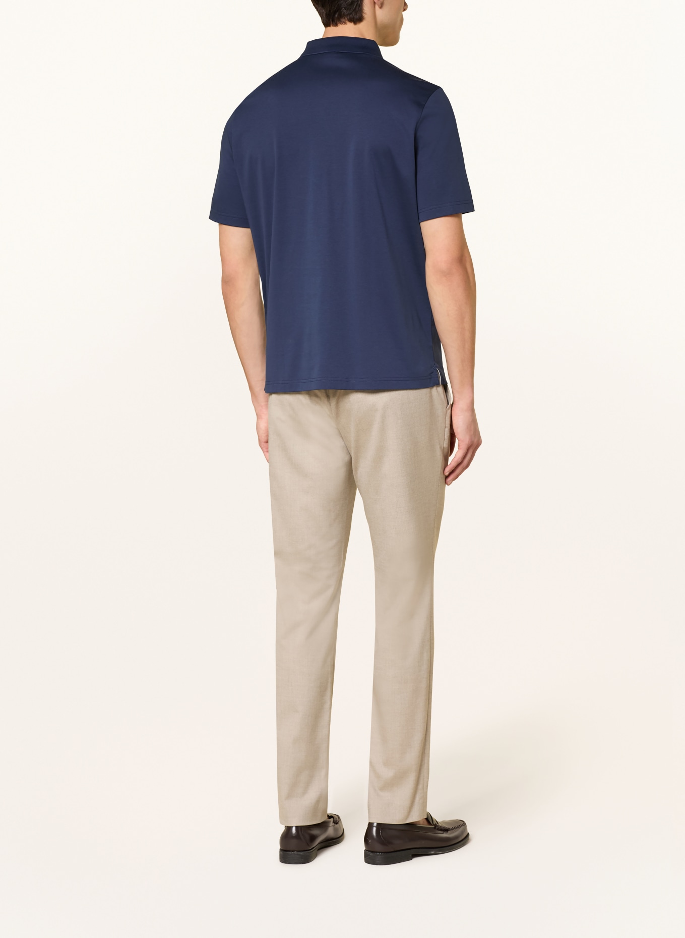 MAERZ MUENCHEN Jersey-Poloshirt: DUNKELBLAU