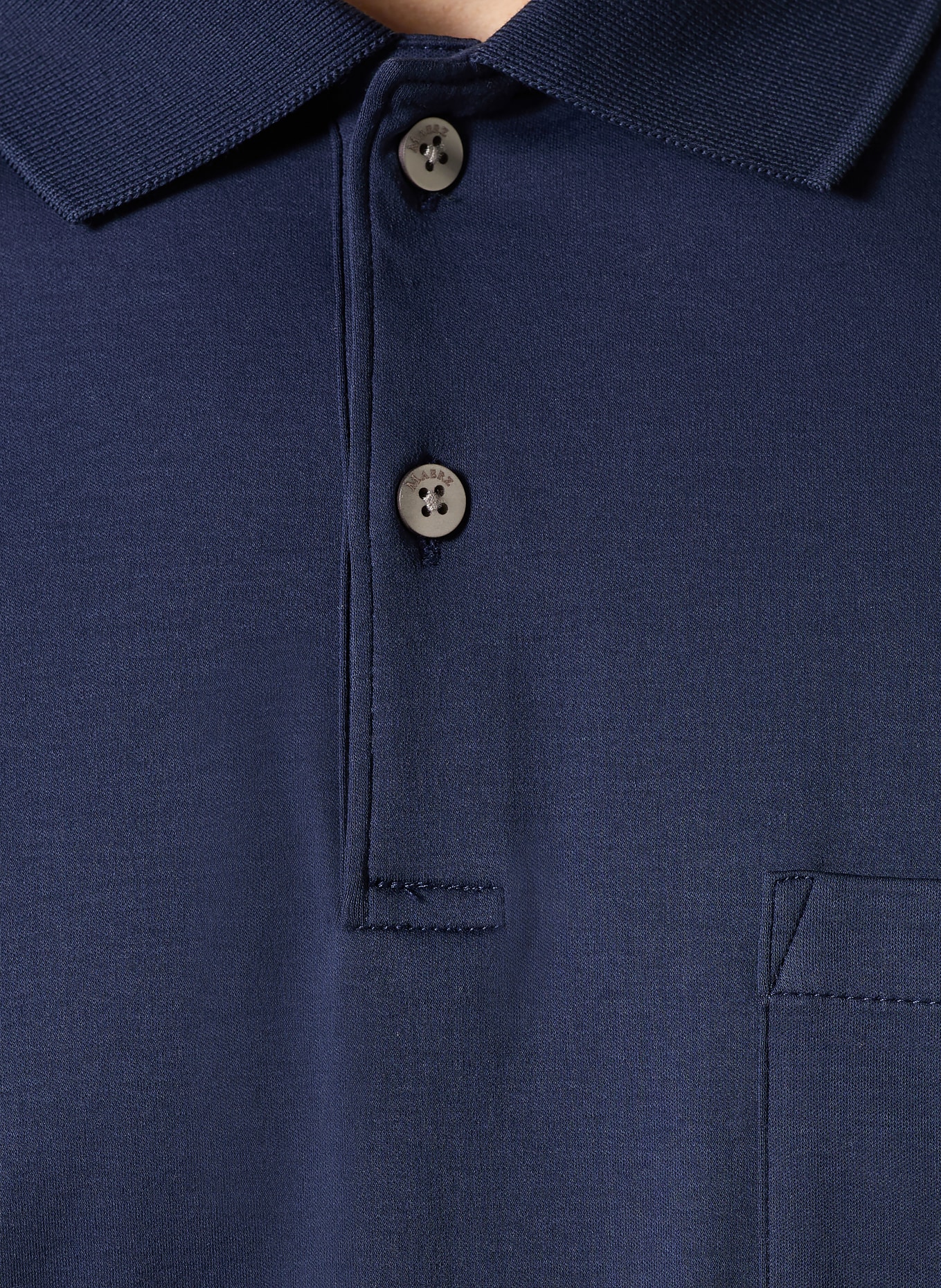 MAERZ MUENCHEN Jersey-Poloshirt: DUNKELBLAU