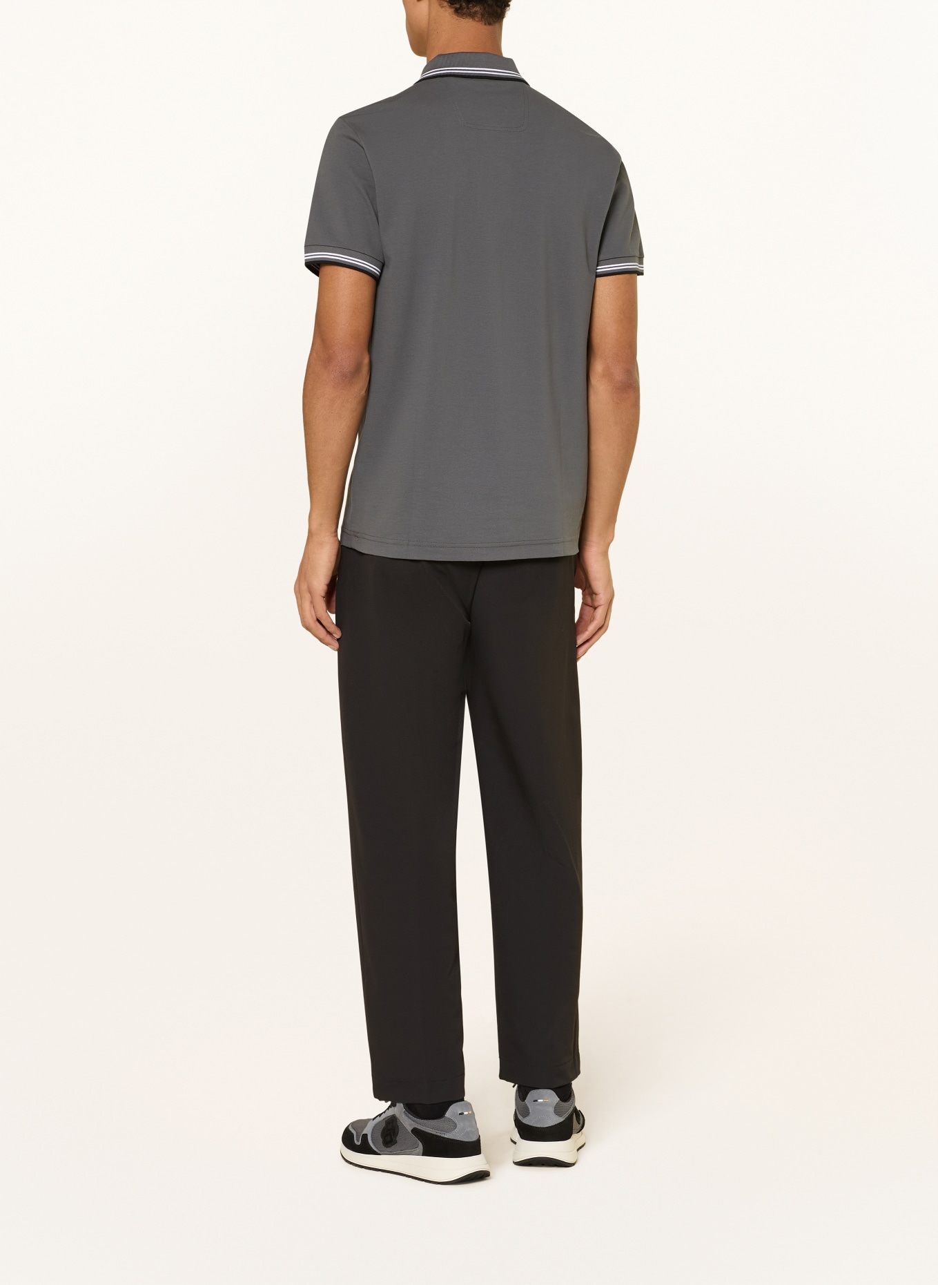 BOSS Piqué poloshirt PAUL Slim Fit: GRIJS